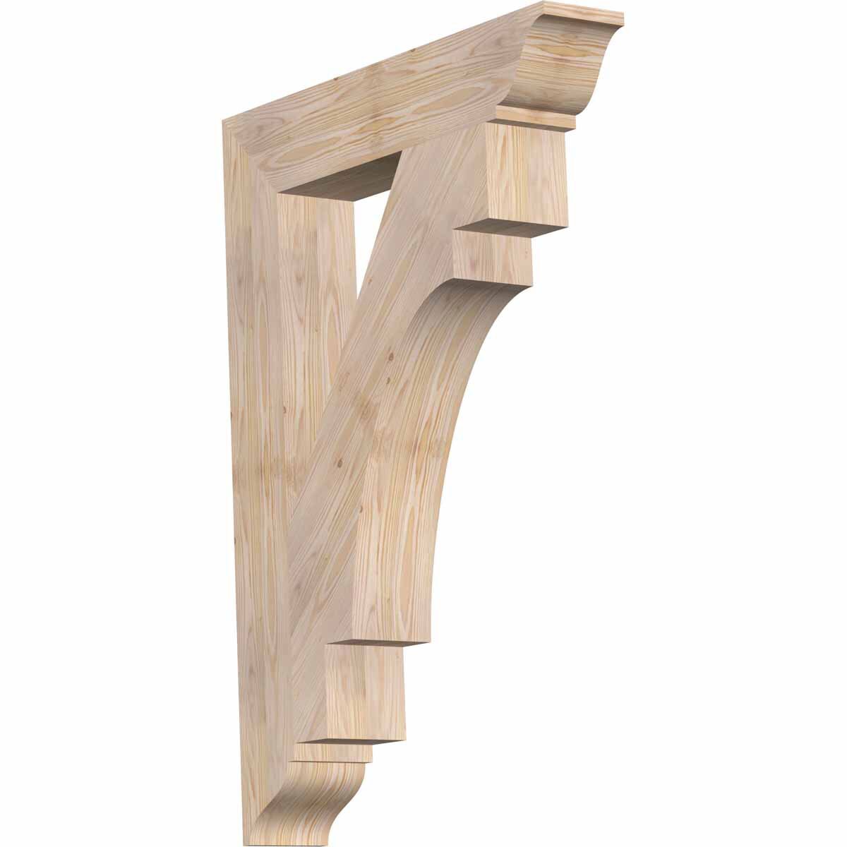 Ekena Millwork BKT06X32X44MRC01SDF Merced traditional smooth 5-1/2-in x 32-in x 44-in Douglas fir Brown Wood Standard bracket