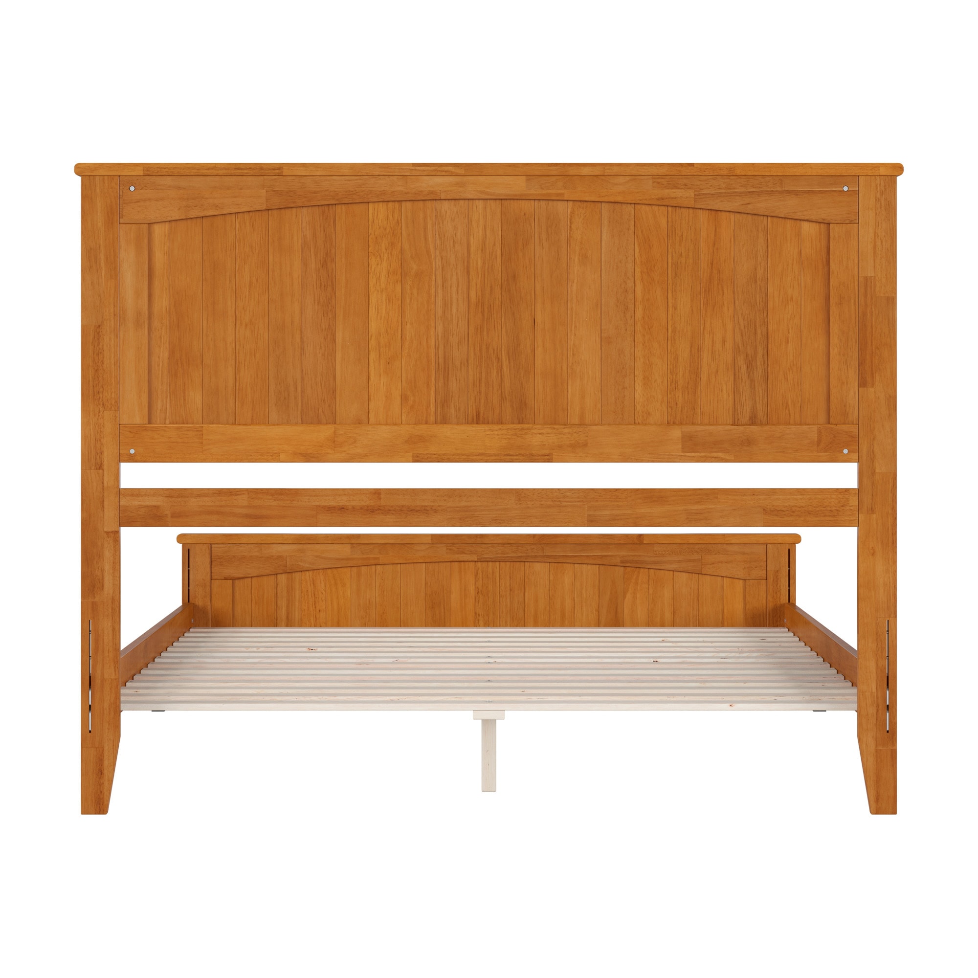 Nantucket Light Toffee Queen Solid Wood Platform Bed with Headboard