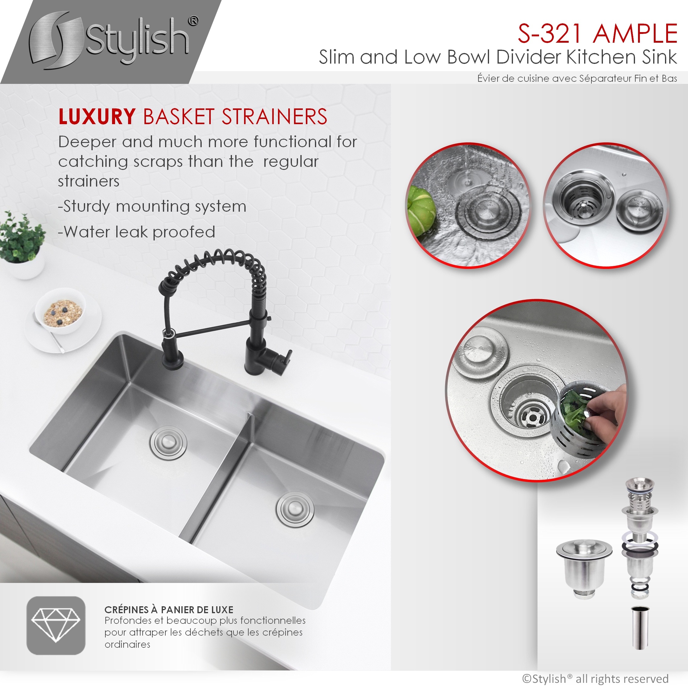 Stylish S-321XG Kitchen-Sinks - View #8