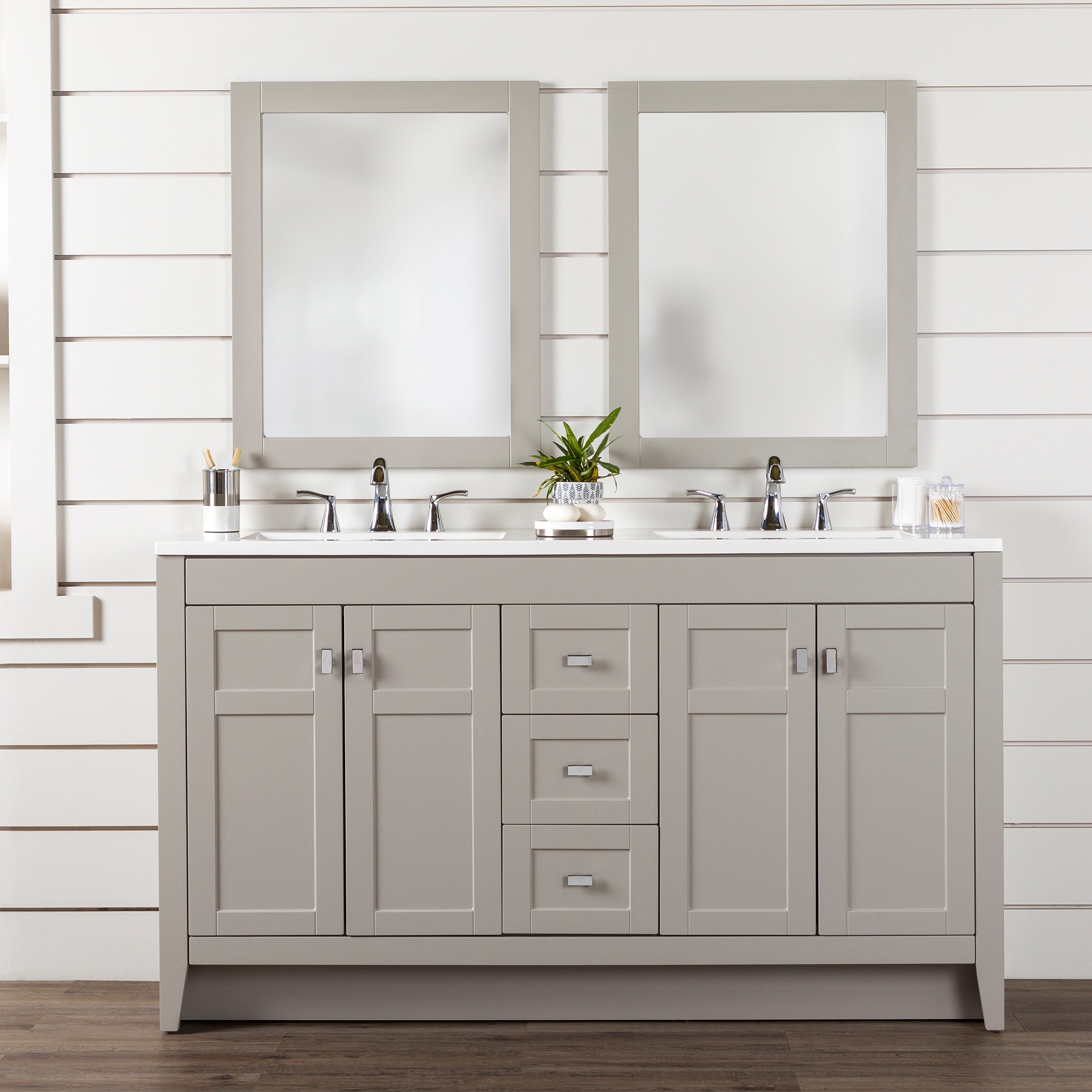 Double sink 60-in Bathroom Vanities at Lowes.com