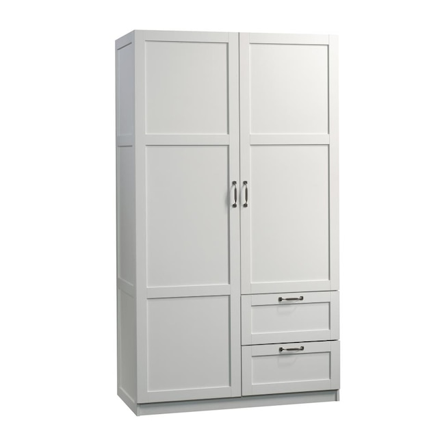 Sauder White Pantry In The Dining, Sauder 2 Door Storage Pantry Cabinet With Adjustable Shelves White