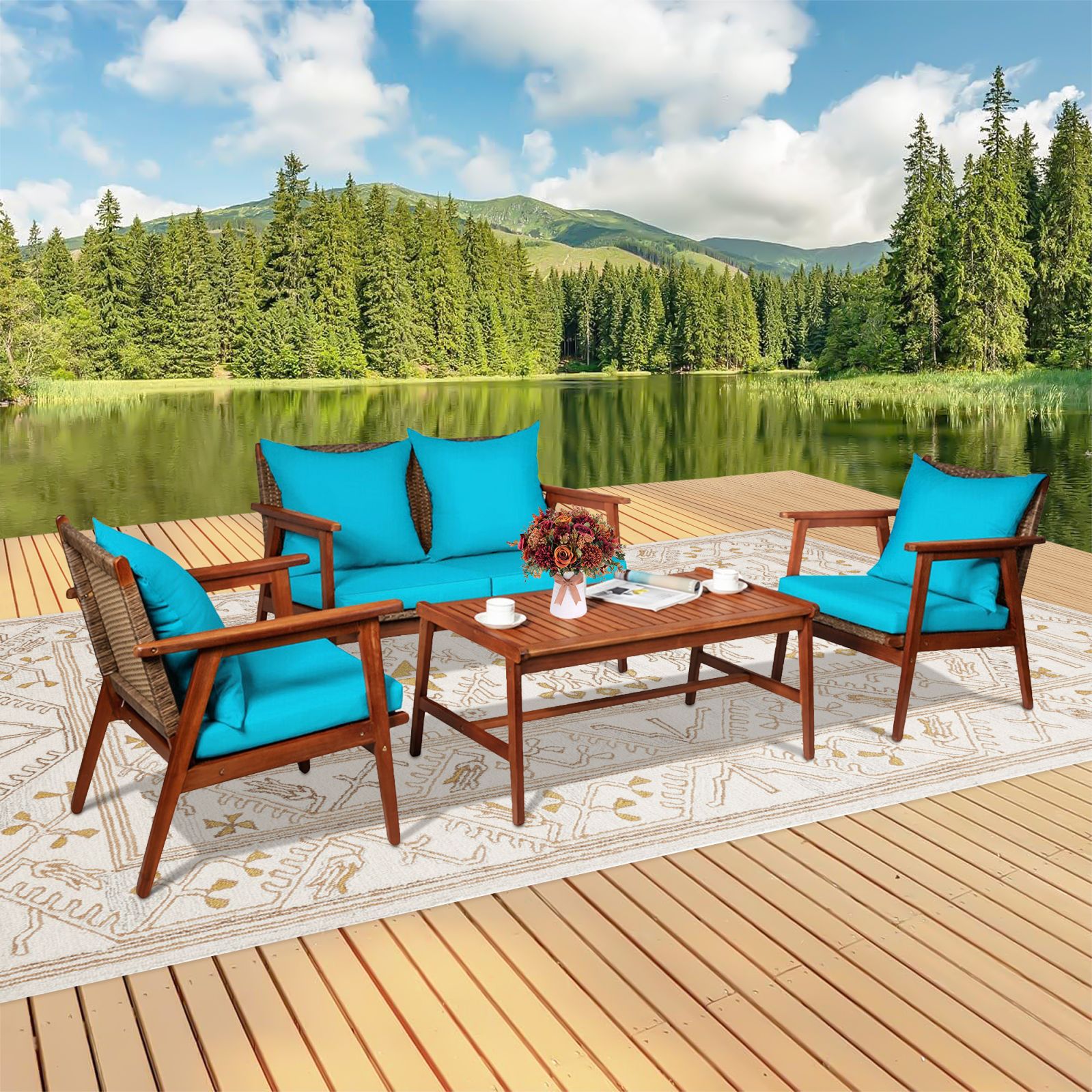 WELLFOR OUS68969TU+ Patio-Conversation-Sets - View #3