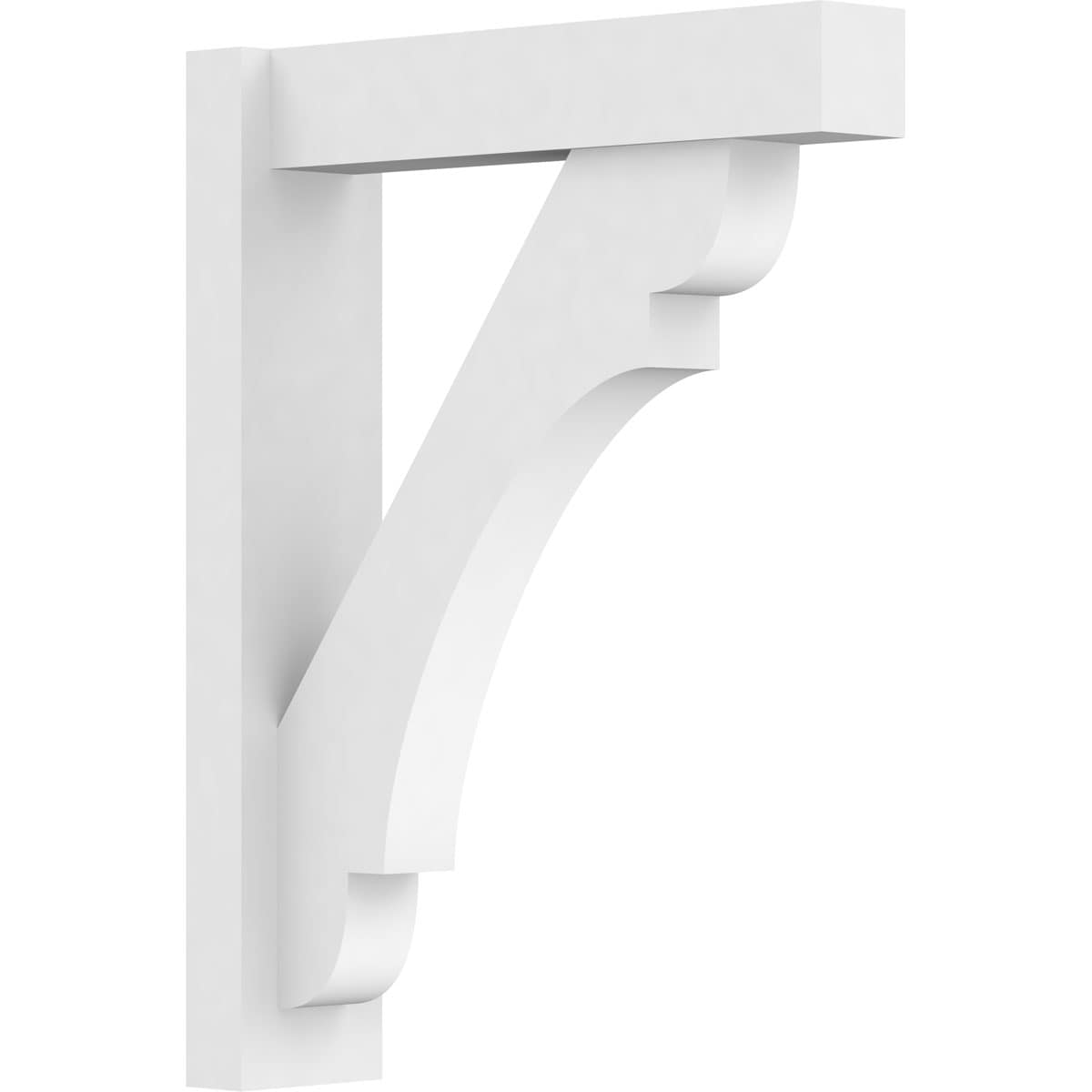 Ekena Millwork OUTP05X20X26OLY05 5-in W x 20-in D x 26-in H Olympic Architectural Grade PVC Outlooker with Block Ends