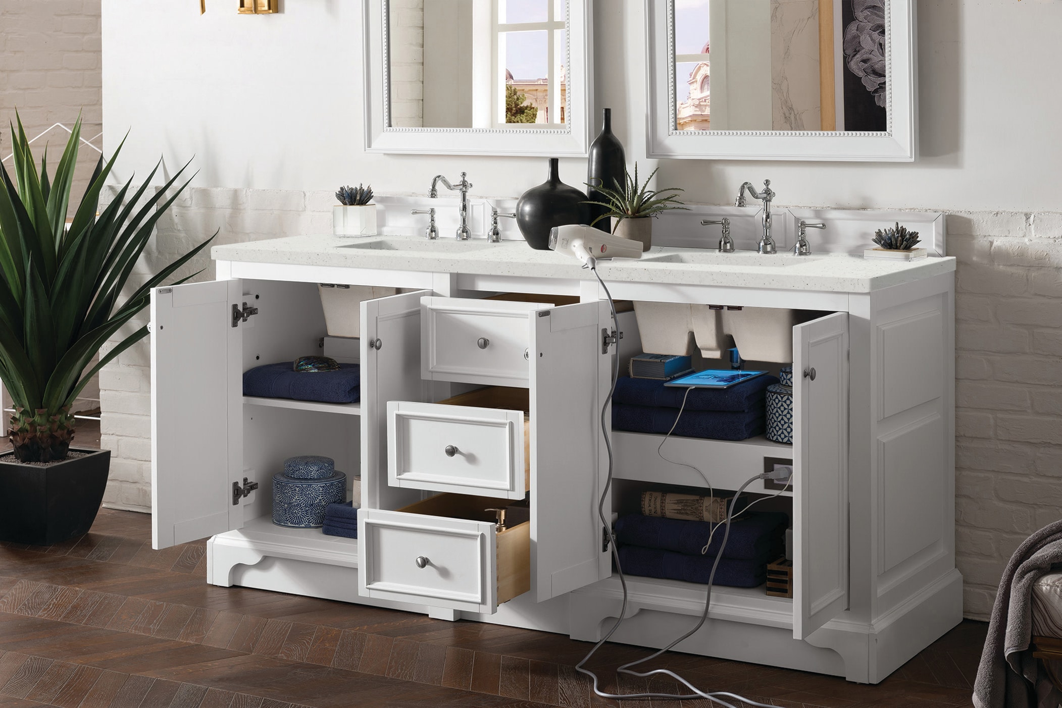 James Martin Vanities 825-V72-BW-3LDL Bath-Vanity-Combo - View #4