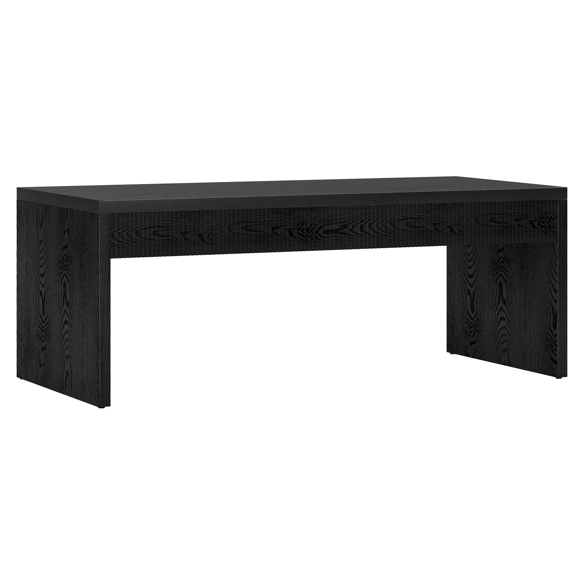 Hailey Home CT2056 Lawrence Black Grain MDF Modern Coffee Table