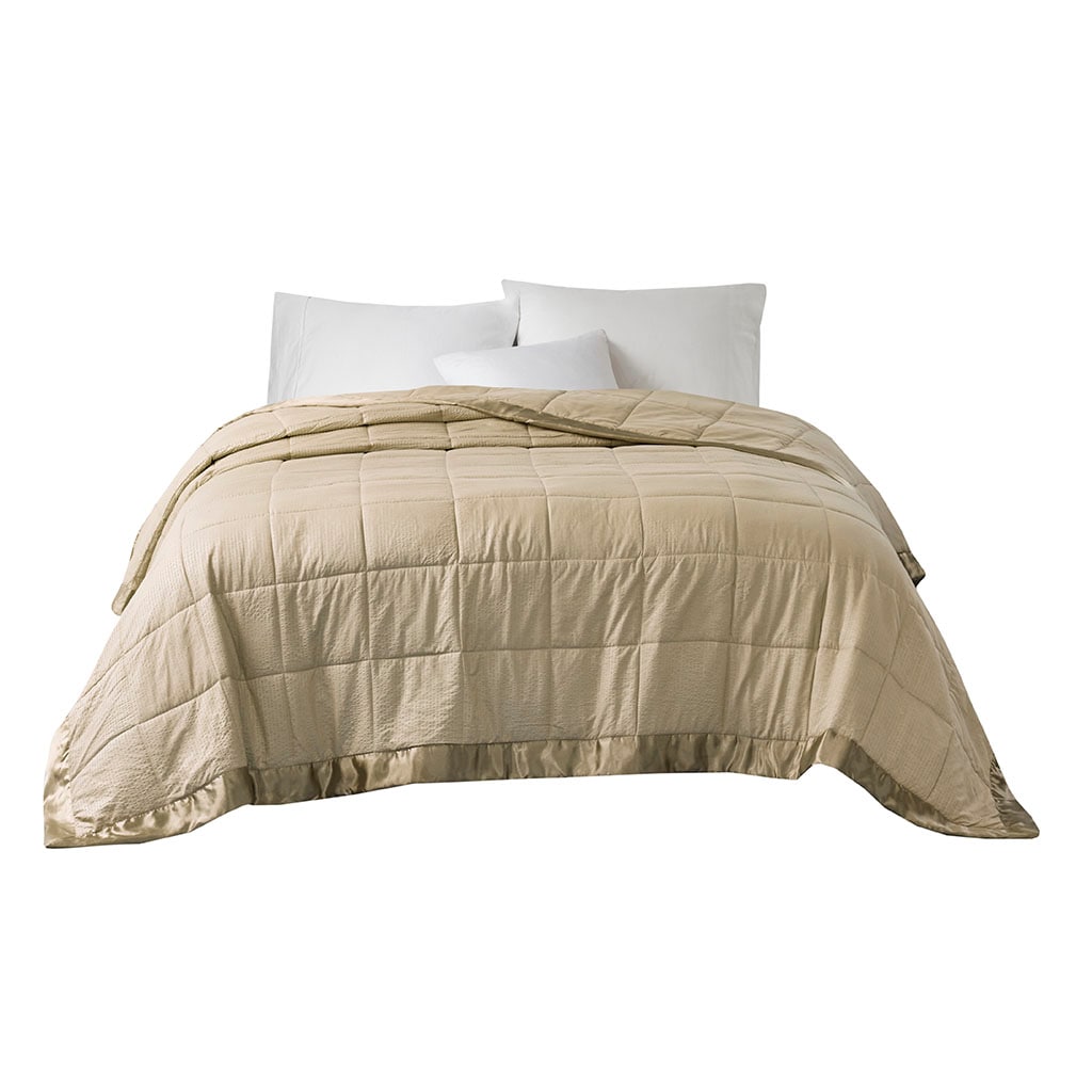 Gracie Mills GRACE-2062-15PM Lucile Textured Oversized Down Alternative Blanket with Satin Trim