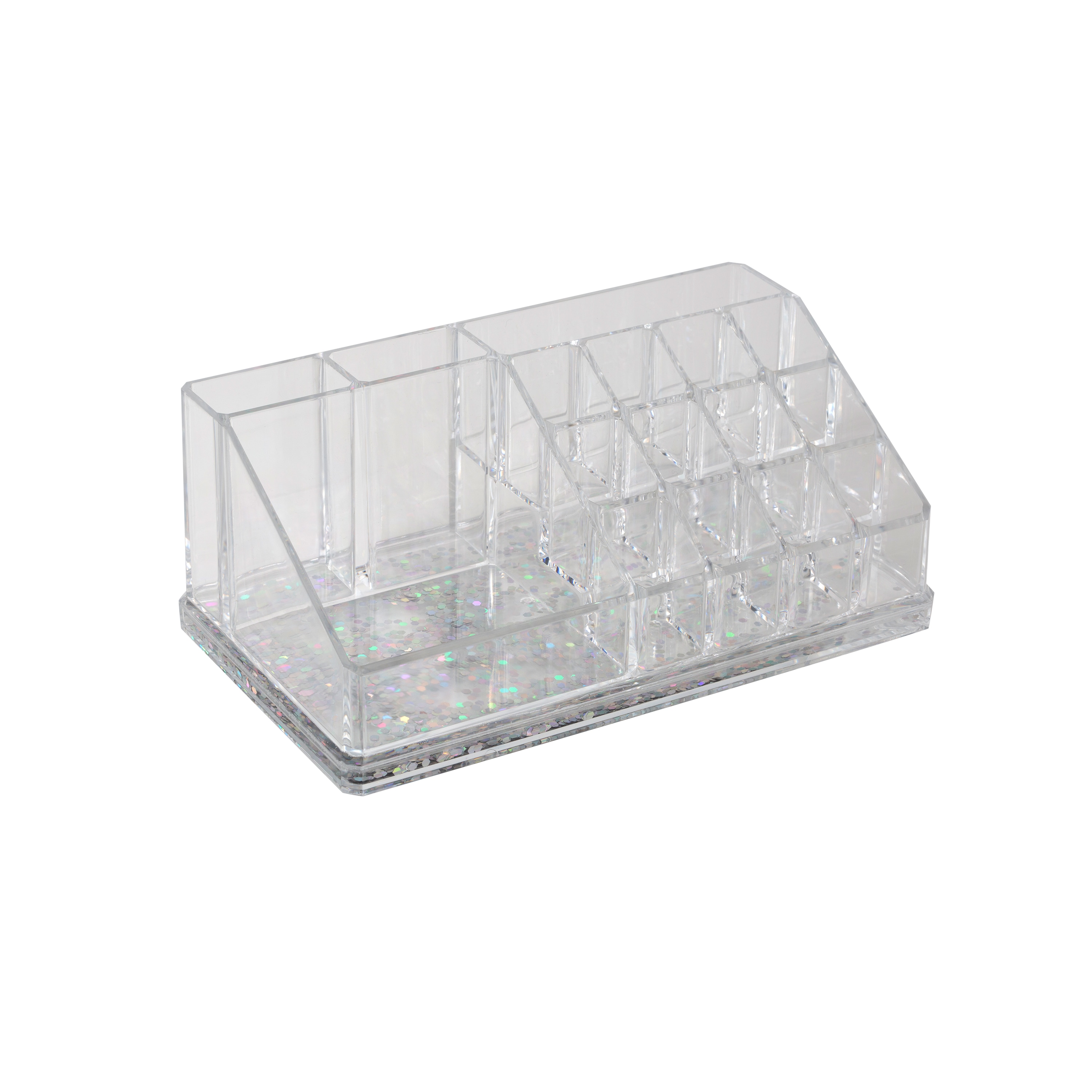 Simplify 27207-SILVER 5-in W x 3.62-in H x 8.82-in D Silver Plastic Caddy