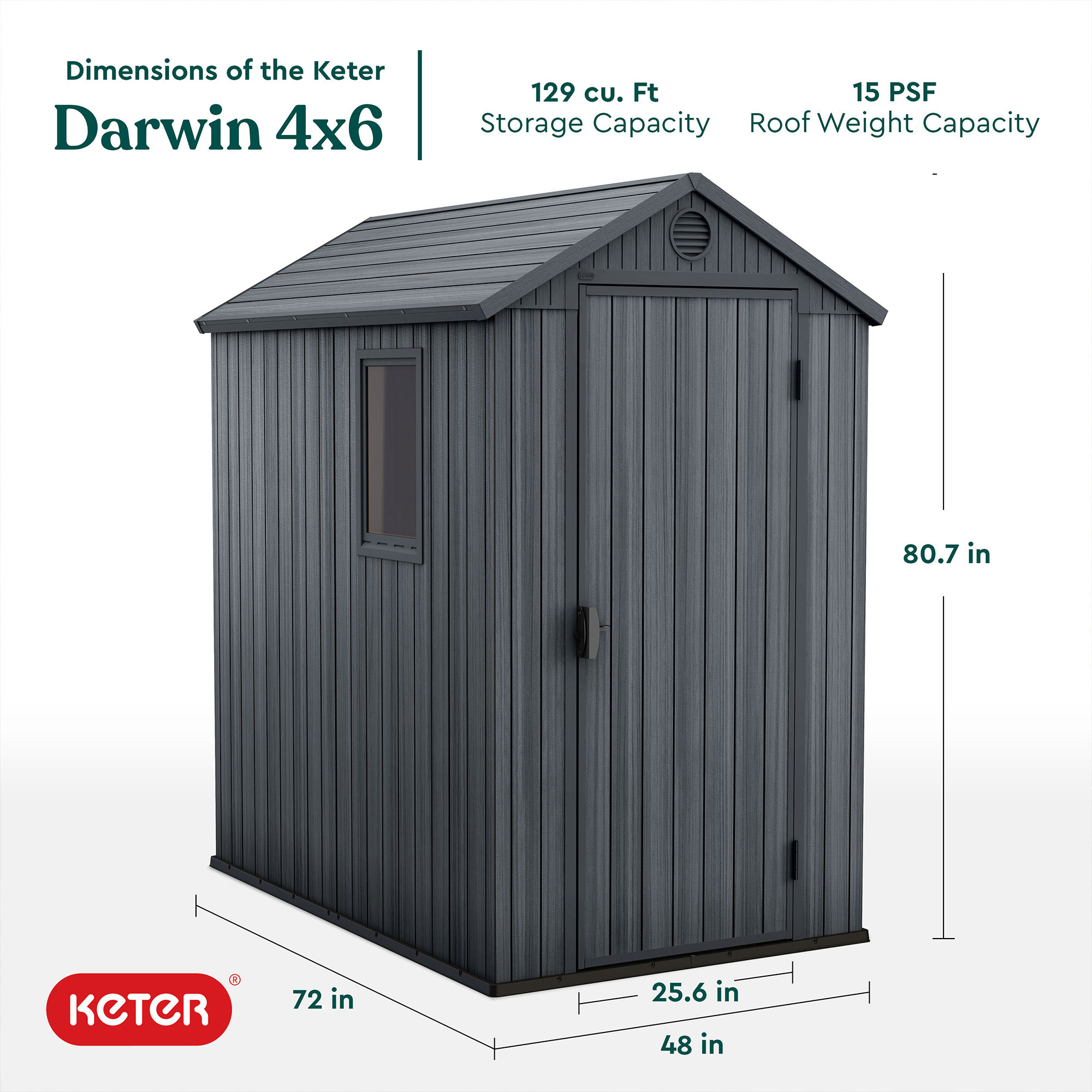 Keter 296026 Vinyl-Resin-Storage-Buildings - View #2