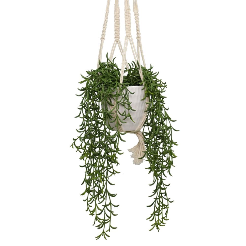 allen + roth 42.5-in White Indoor Hanging Artificial Ivy Artificial Plant  in the Artificial Plants & Flowers department at