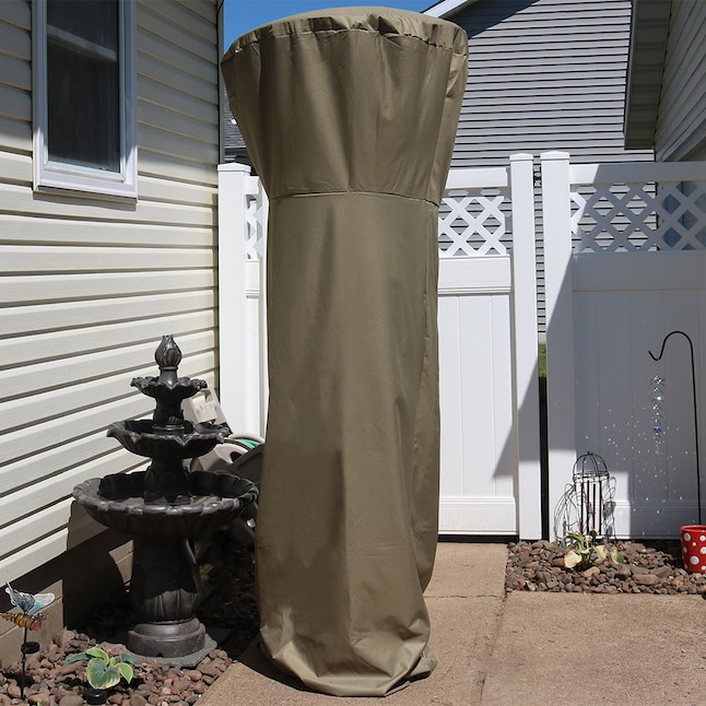 Sunnydaze Decor Outdoor Patio Heater Cover Waterproof Fabric Heavy Duty Stand Up Propane 94 In Tall Khaki The Covers Department At Com - Outdoor Propane Patio Heater Cover