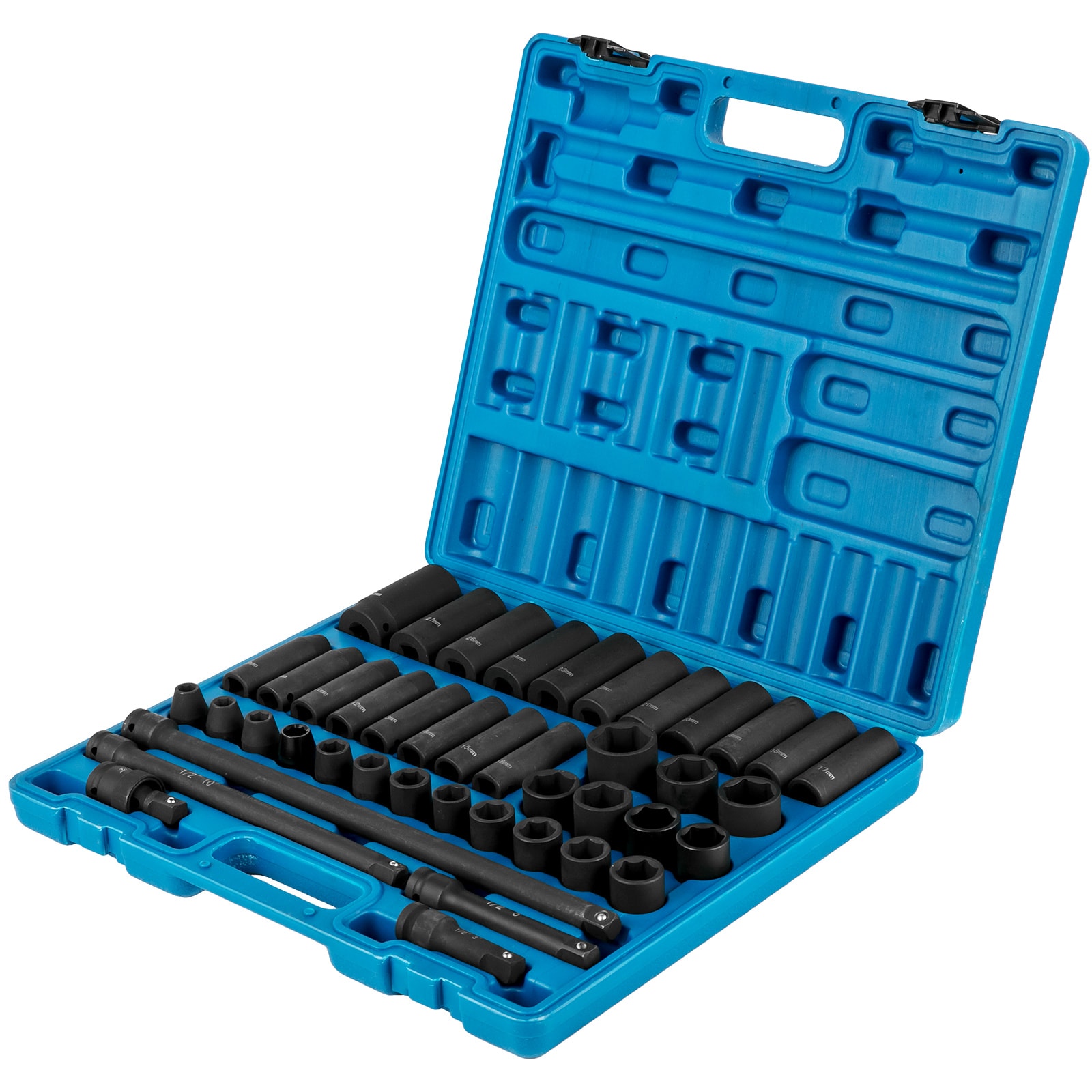 VEVOR Impact Sockets Set 43 -Piece Standard (SAE) Set Drive Set 6-point Impact Socket Set #SCCJTT43PC1203492V0