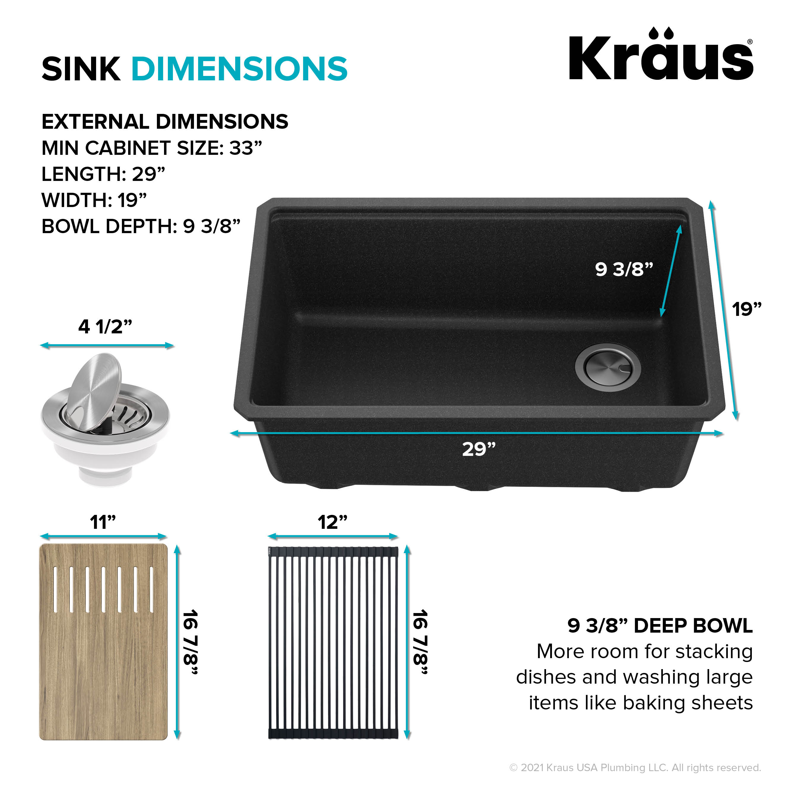 Kraus KGUW2-30MBL Kitchen-Sinks - View #7