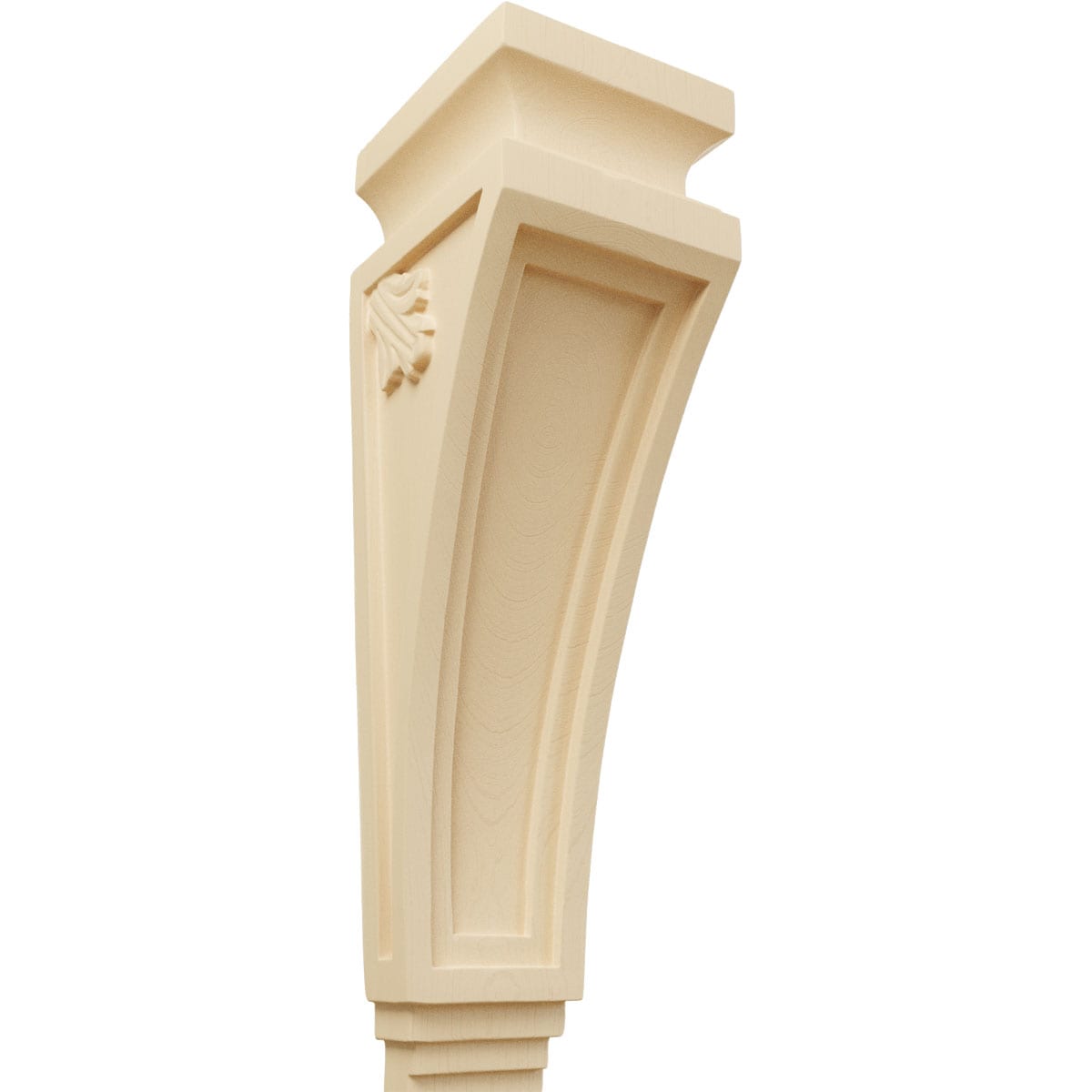 Ekena Millwork COR03X04X14ARMA 3.875-in x 4.5-in x 14-in Unfinished Maple Wood Paintable/Stainable Corbel