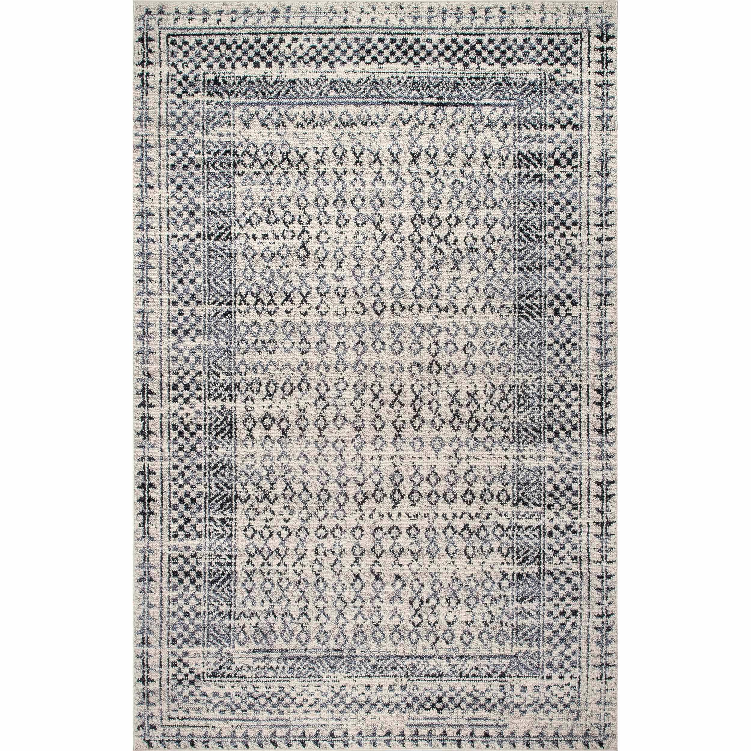 nuLOOM STGX03A-26010 Elodie 2 x 10 (ft) Loomed Polypropylene Light Gray Rectangular Indoor Geometric Runner rug