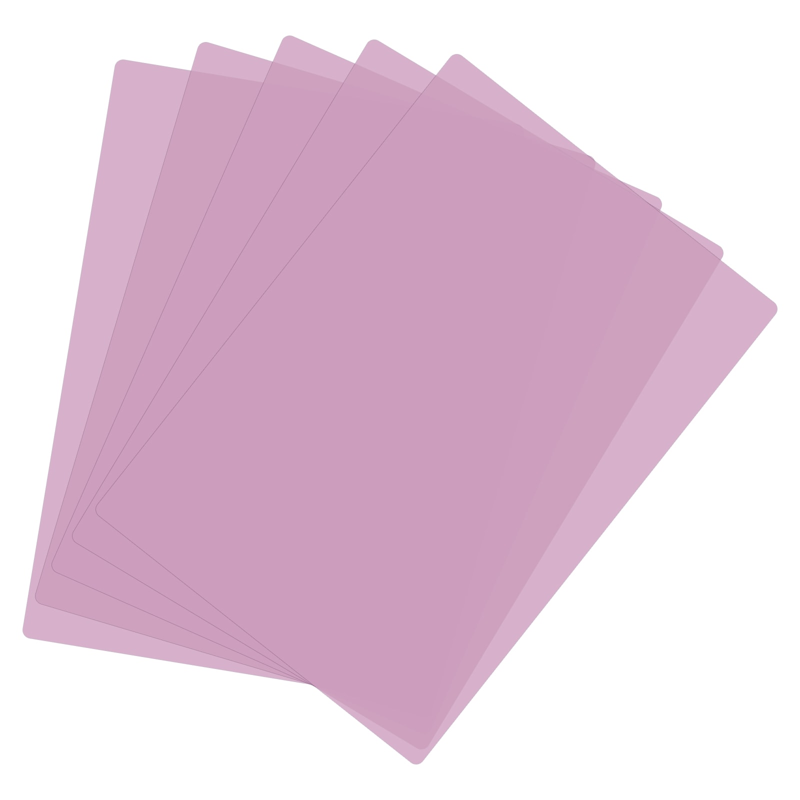 PATIKIL A4 Size Guided Reading Sheet 5pcs Correction Lighting Gel Filter Colored Overlay Transparent Color Film for Classroom Photo Studio Purple
