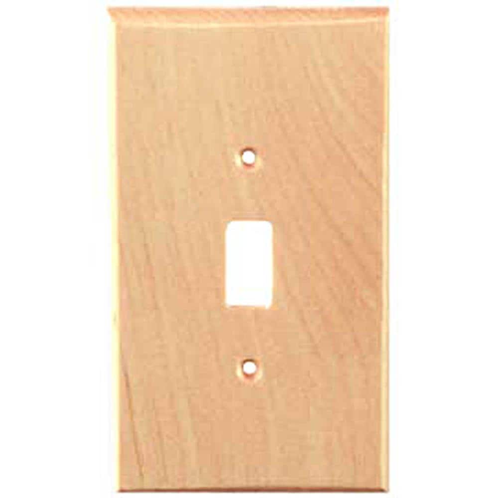 Sierra Lifestyles 682107 1 -Gang Specialty Size Pine Wood Indoor Toggle Wall Plate