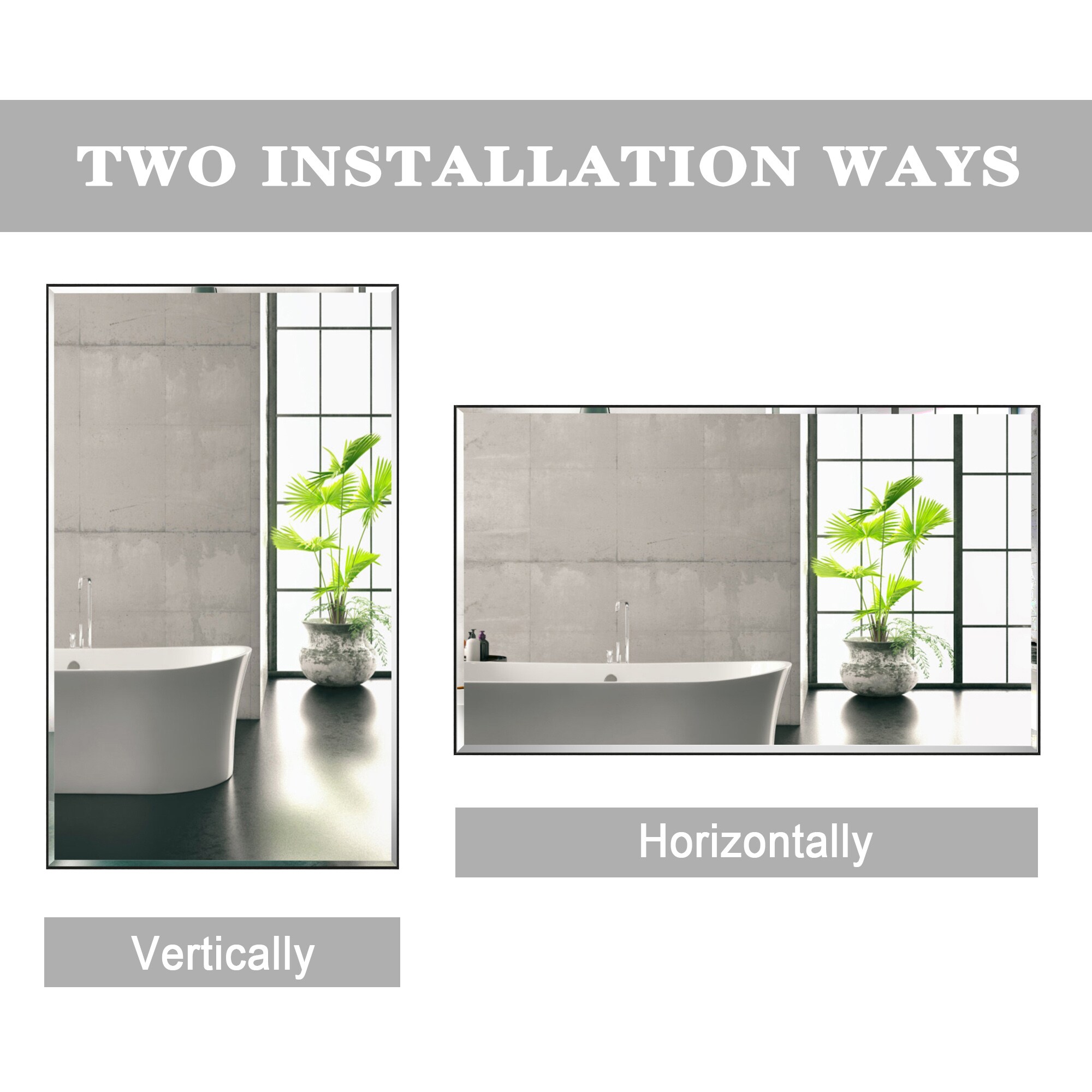 GETLEDEL MR-4607BK Framed-Bath-Mirrors - View #4