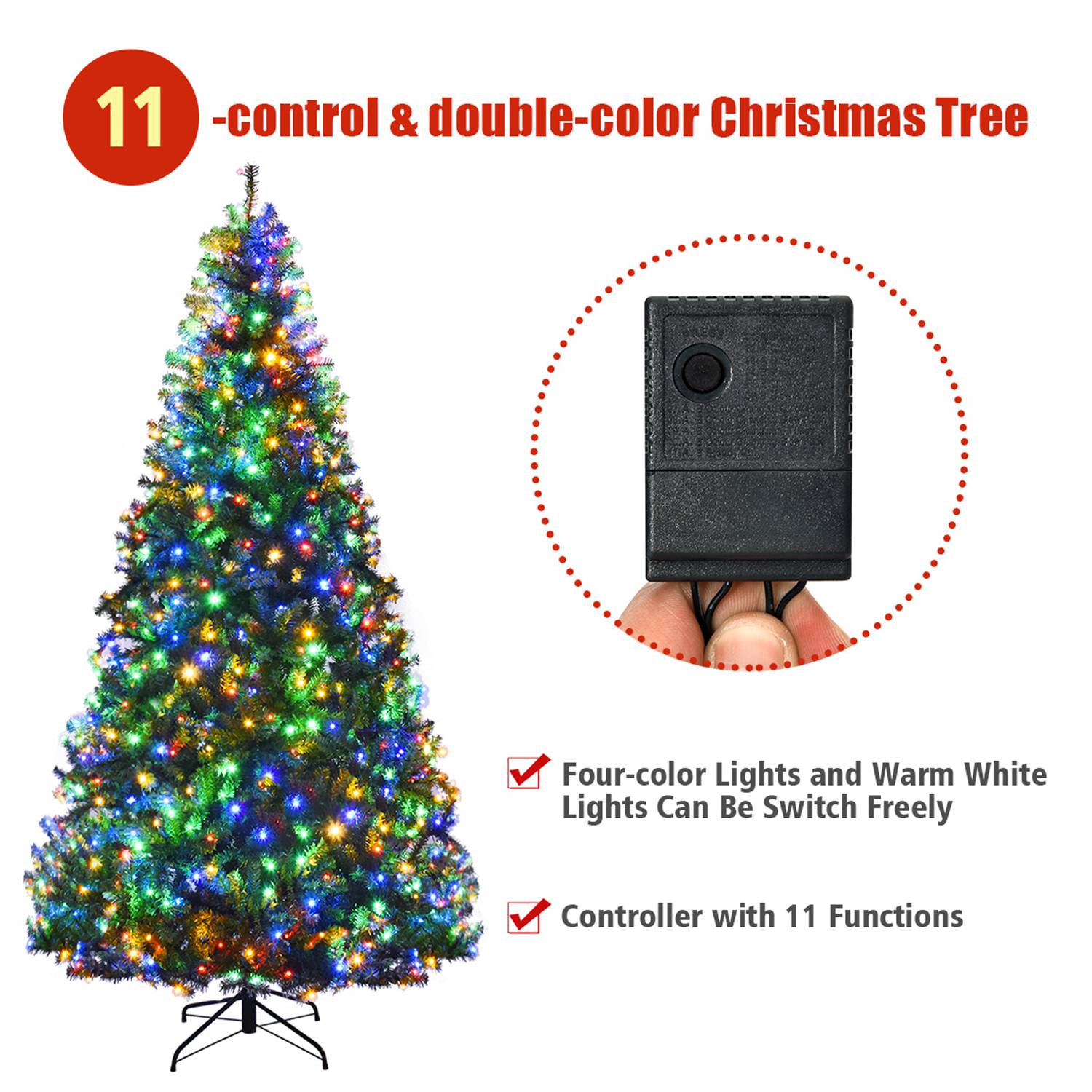 Costway CSHY000383 Artificial-Christmas-Trees - View #8