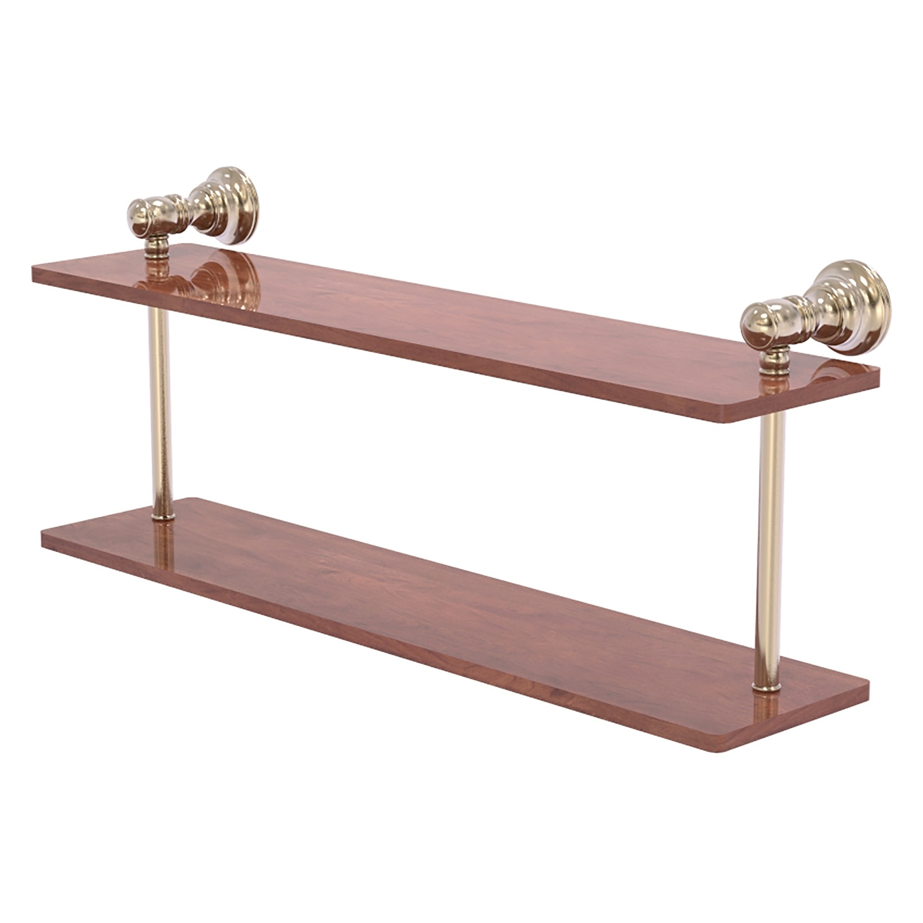Allied Brass CL-2-22-IRW-PEW Carolina Antique Pewter 2 -Tier Wall mount Bathroom Shelf ( 22-in x 9.2-in x 5-in )