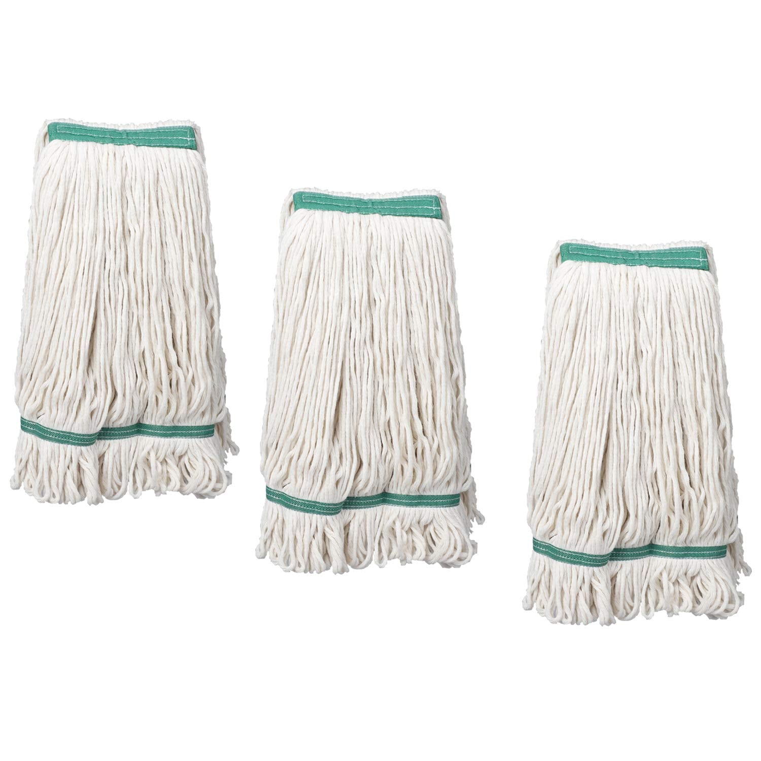 Phewnyzo  Loop End Cotton String Mop Head Heavy Duty Mop Head Replacement for Home Industrial Commercial Cleaning 3 Packs