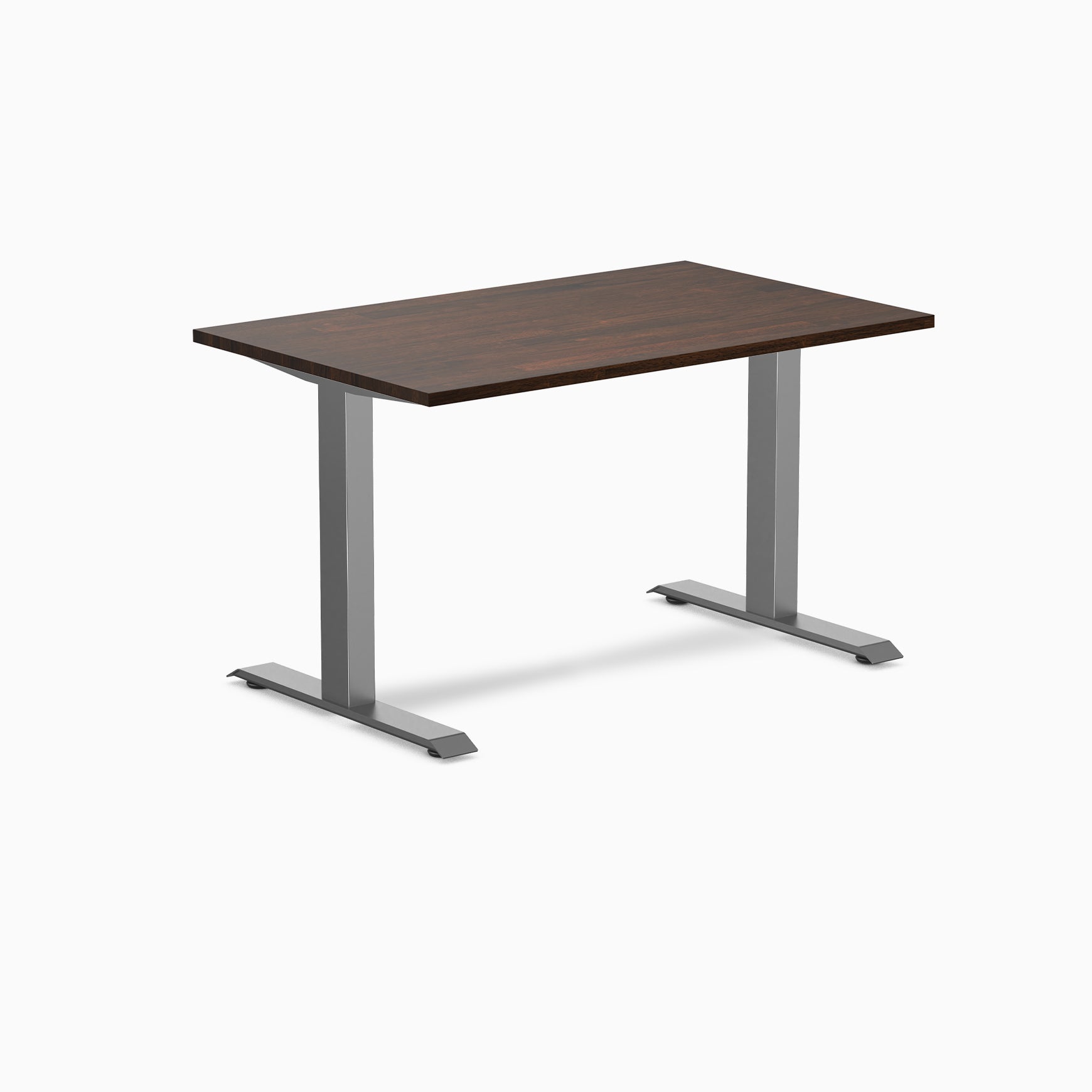 Desky  Zero Rubberwood Office Desk - Dark Walnut / 48 x 30 inches / Space Gray