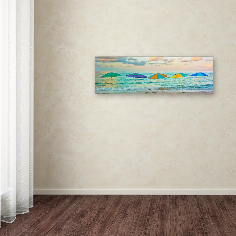 Trademark Fine Art EM0526-C1647GG Preston "Florida Party of Five" 16x47 Canvas Art Preston Multicolor 16-Inches H x 47-Inches W Coastal Canvas Print