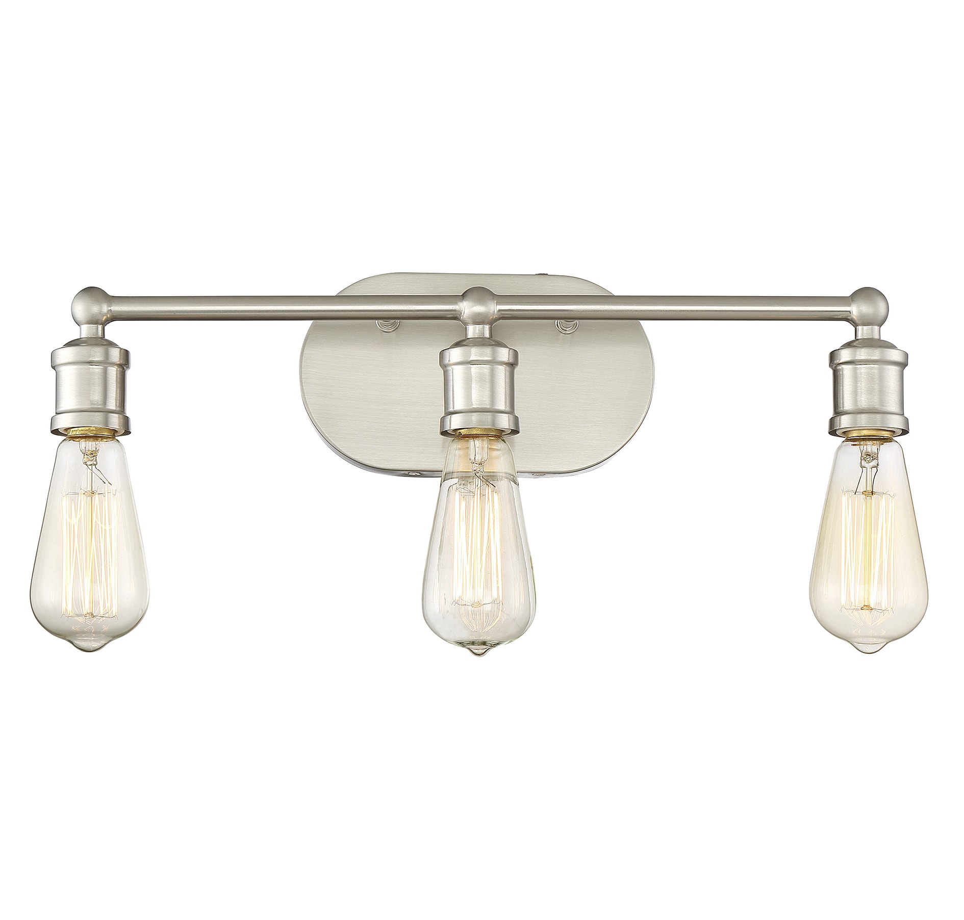 Meridian Lite Trends Meridian 18.5-in 3 Light Brushed Nickel Farmhouse Bathroom Vanity light