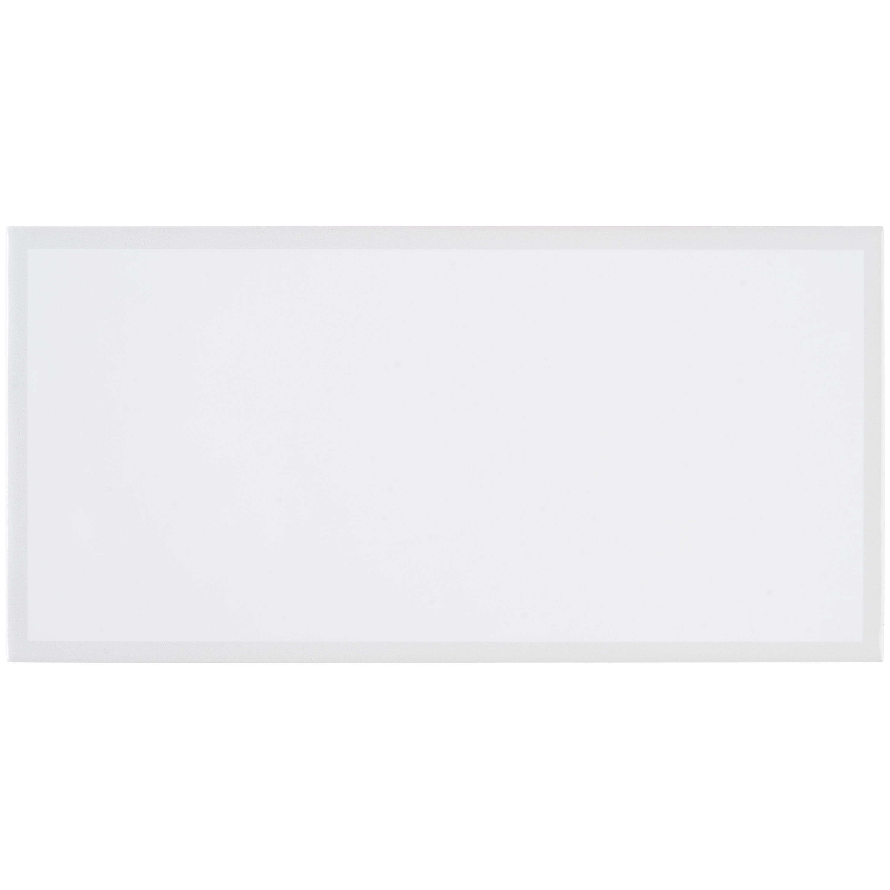 Artmore Tile EXT3RD104979 Sample - Polygon White 5-in x 10-in Polished Ceramic Subway Wall Tile