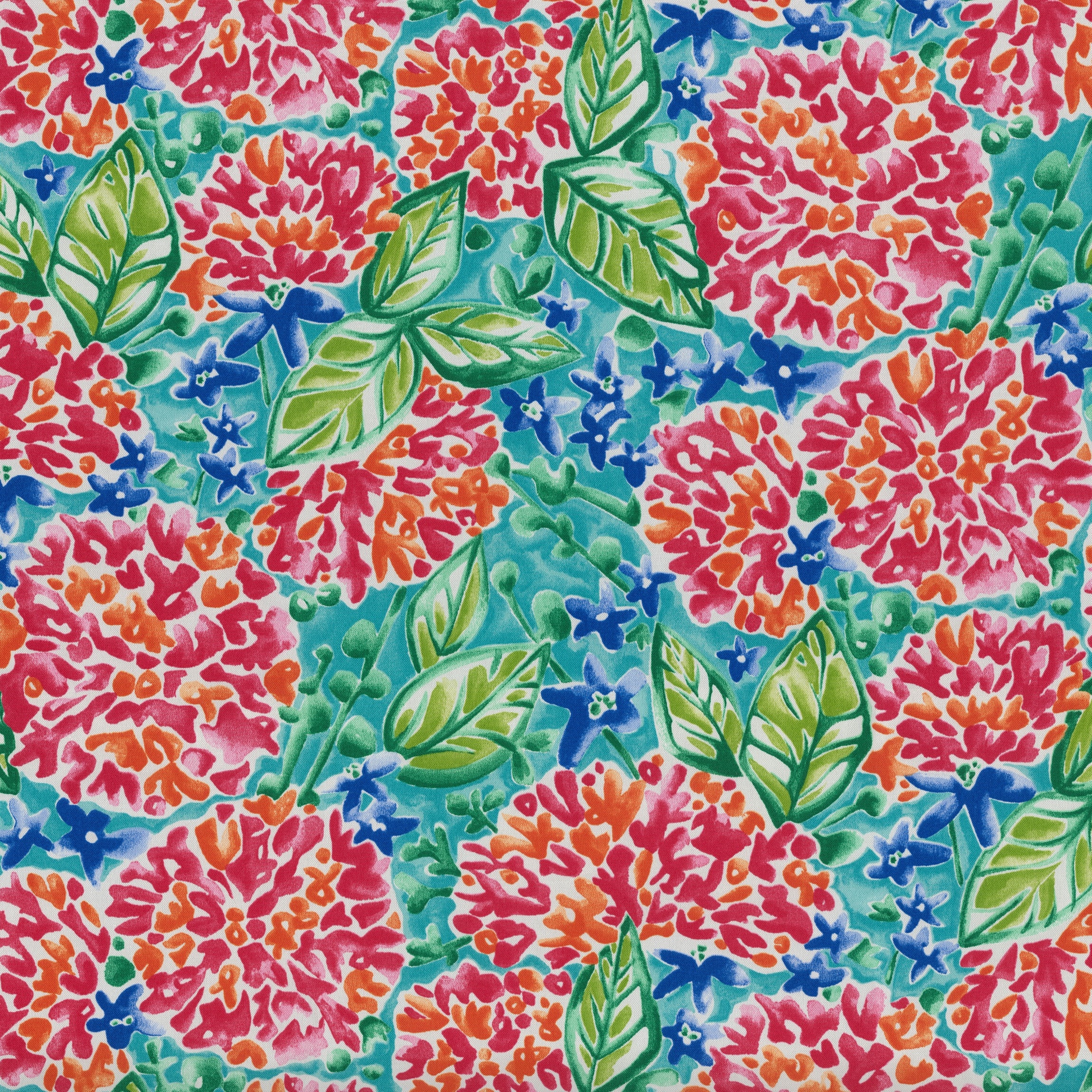 Bright Floral Multi-Colored Polyester Outdoor Chair Cushions, Set of 2