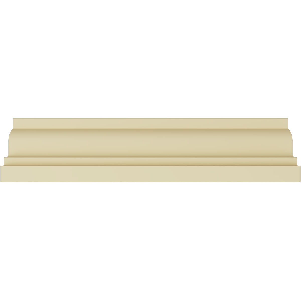 94.5" White Polyurethane Traditional Crown Moulding