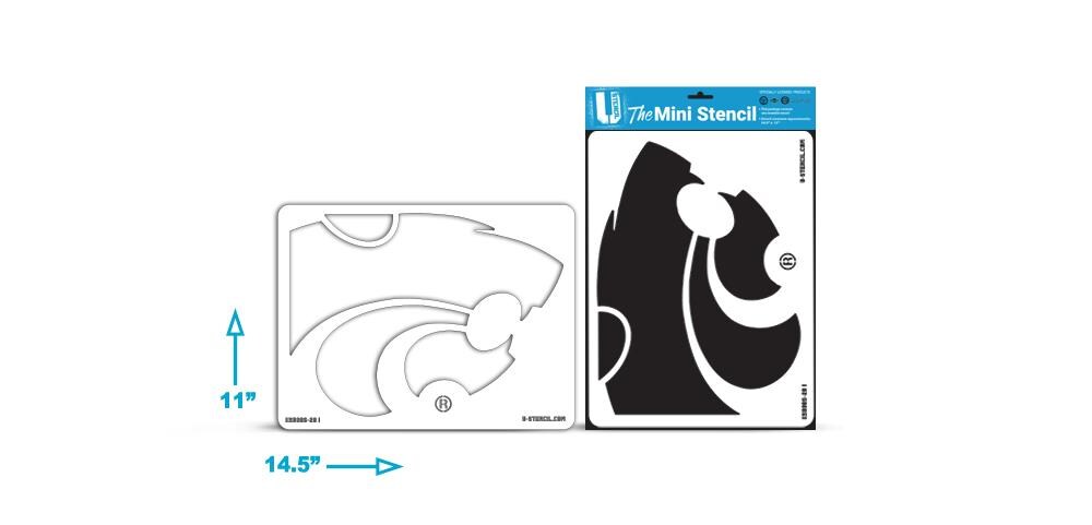 U-Stencil KSUOOS-201 Kansas State WILDCAT Mini Stencil