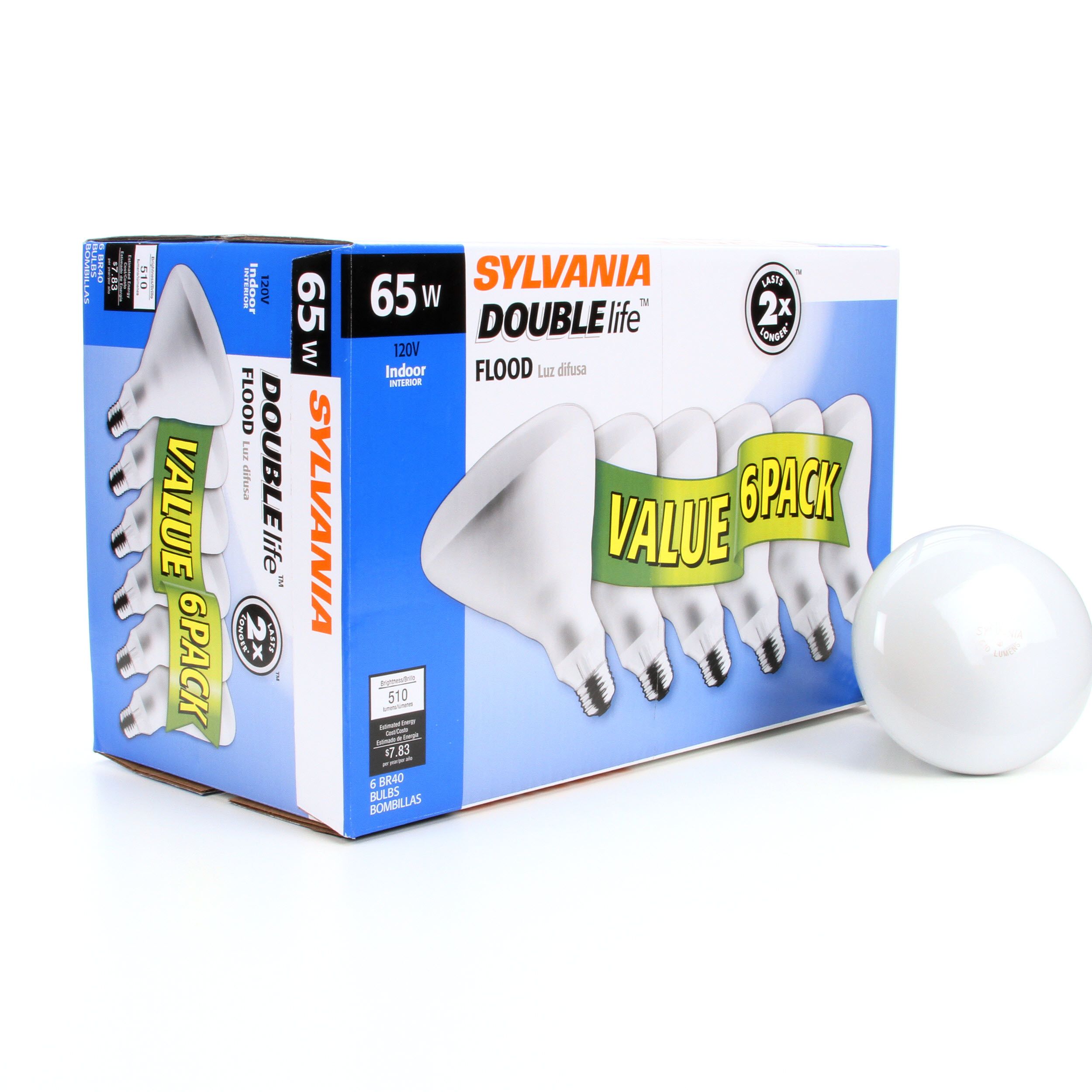 sylvania 65w 120v dl flood 510 lumens