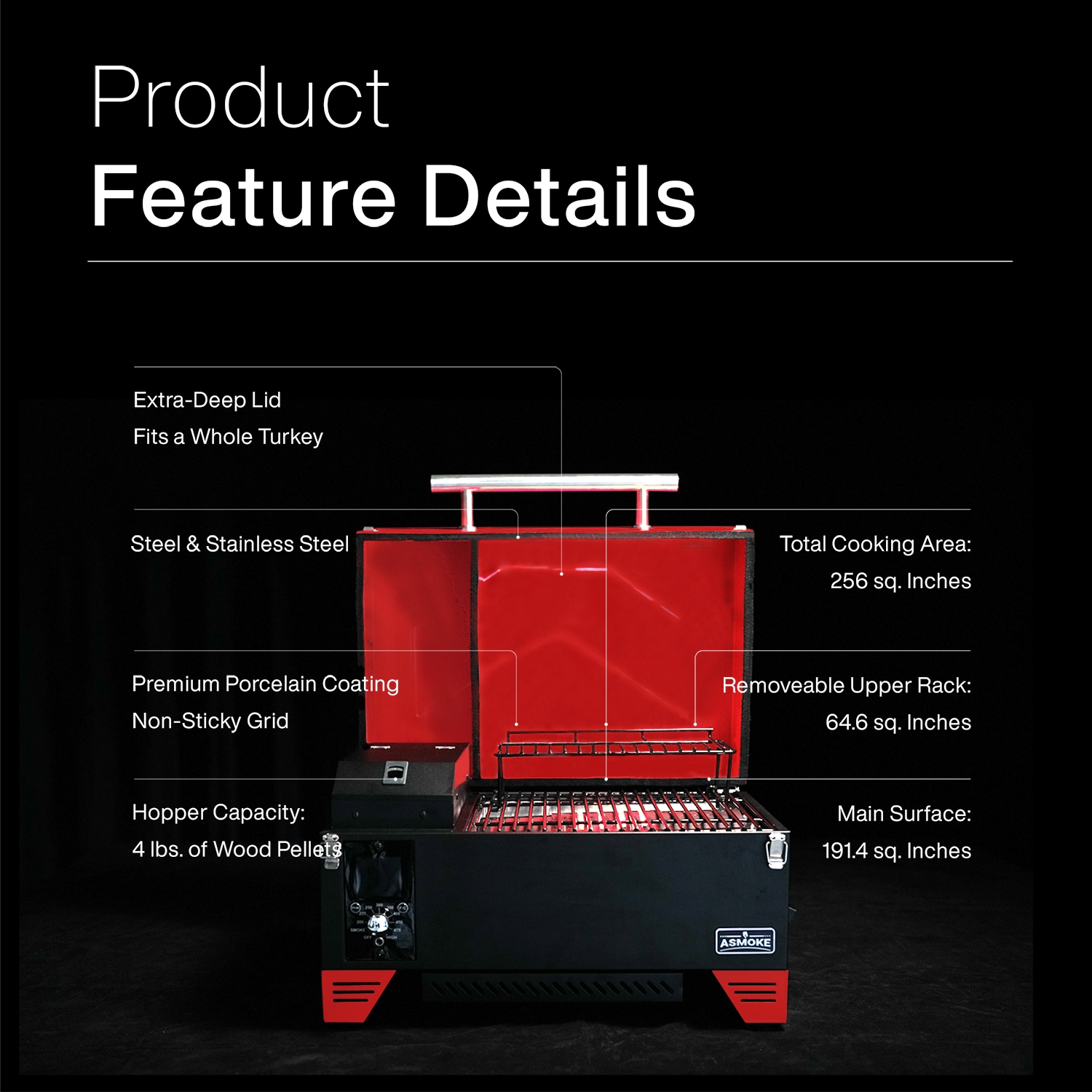 Package Discount : ASMOKE AS350 Portable Wood Pellet Grill and