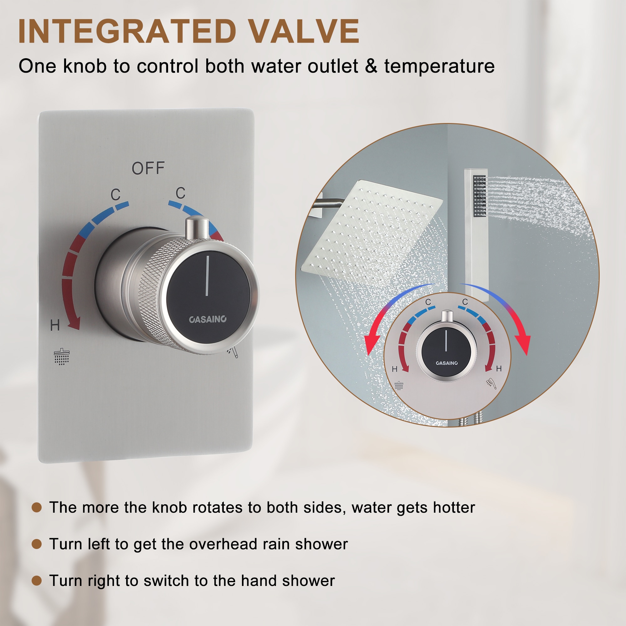 Clihome SMD-BS02BG Showerhead-Bar-Panels - View #8