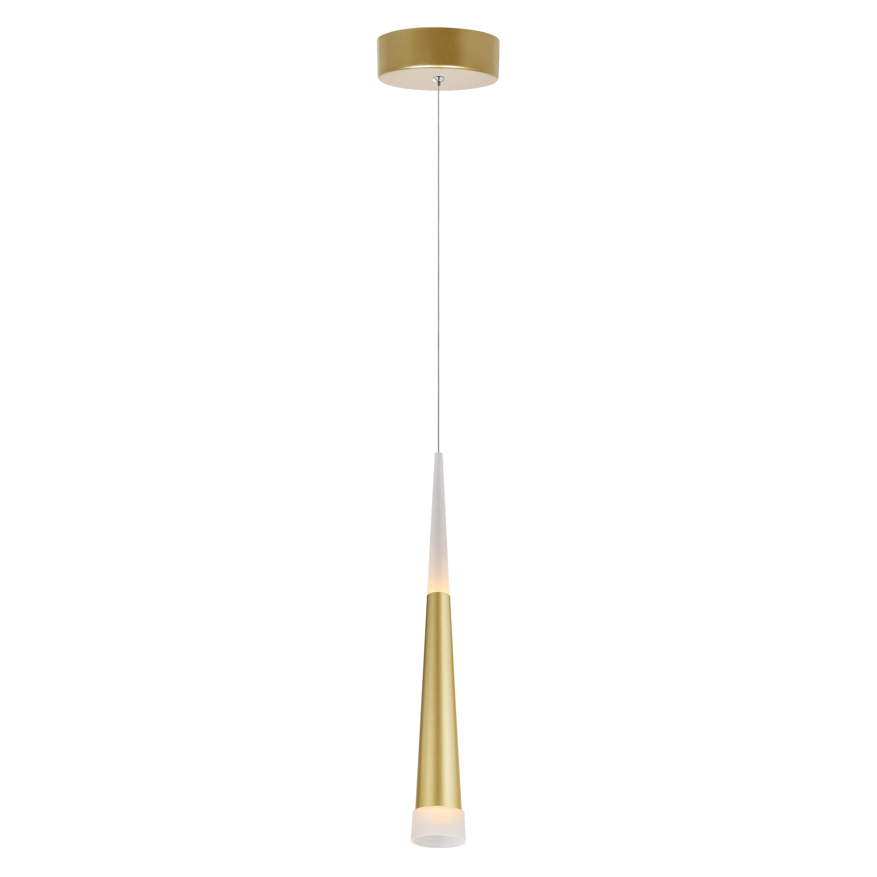 CWI Lighting 1103P5-1-602 Andes Satin Gold Modern/Contemporary Geometric LED Mini Hanging Pendant Light
