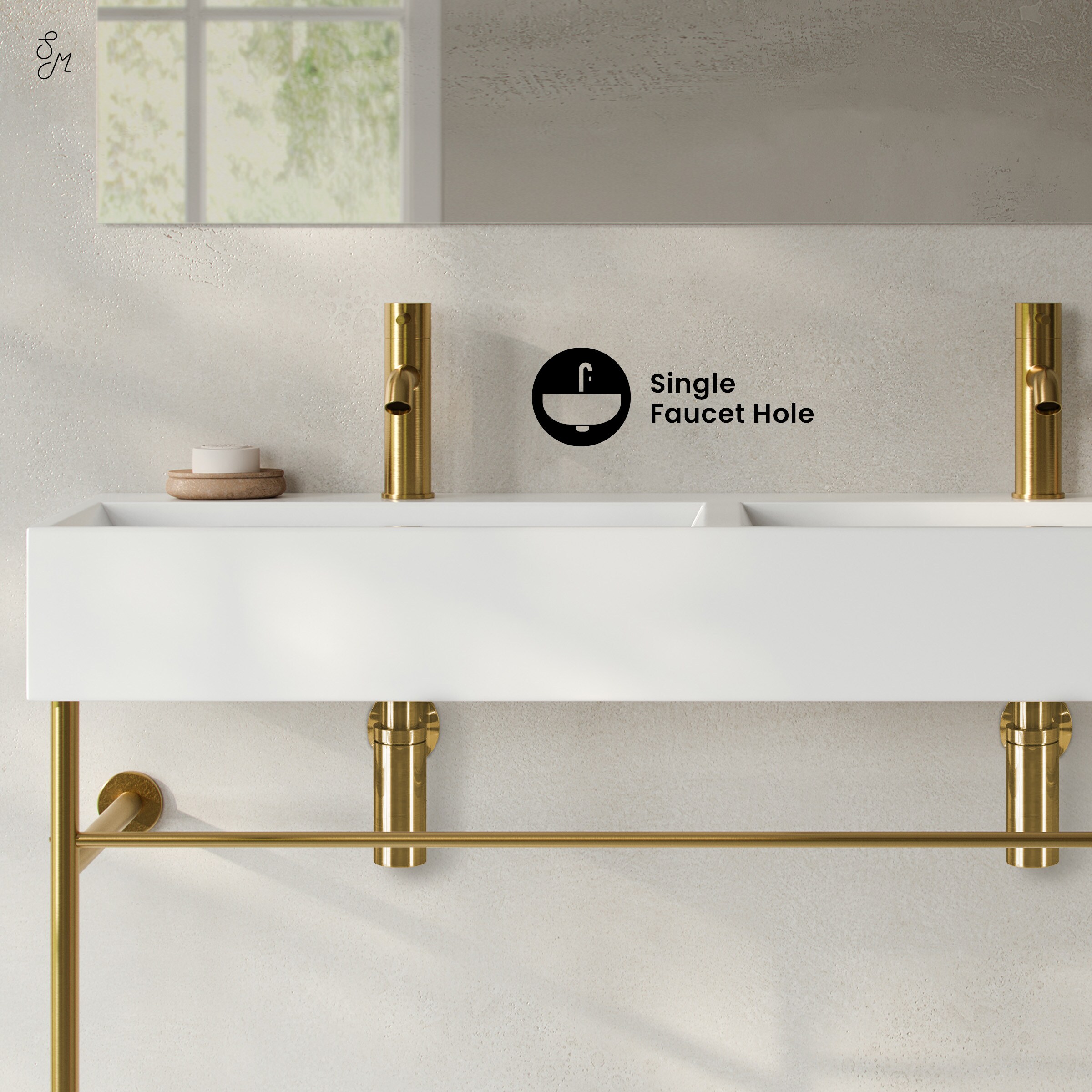 Swiss Madison SM-25-CSREI01BG-D Console-Sinks - View #4