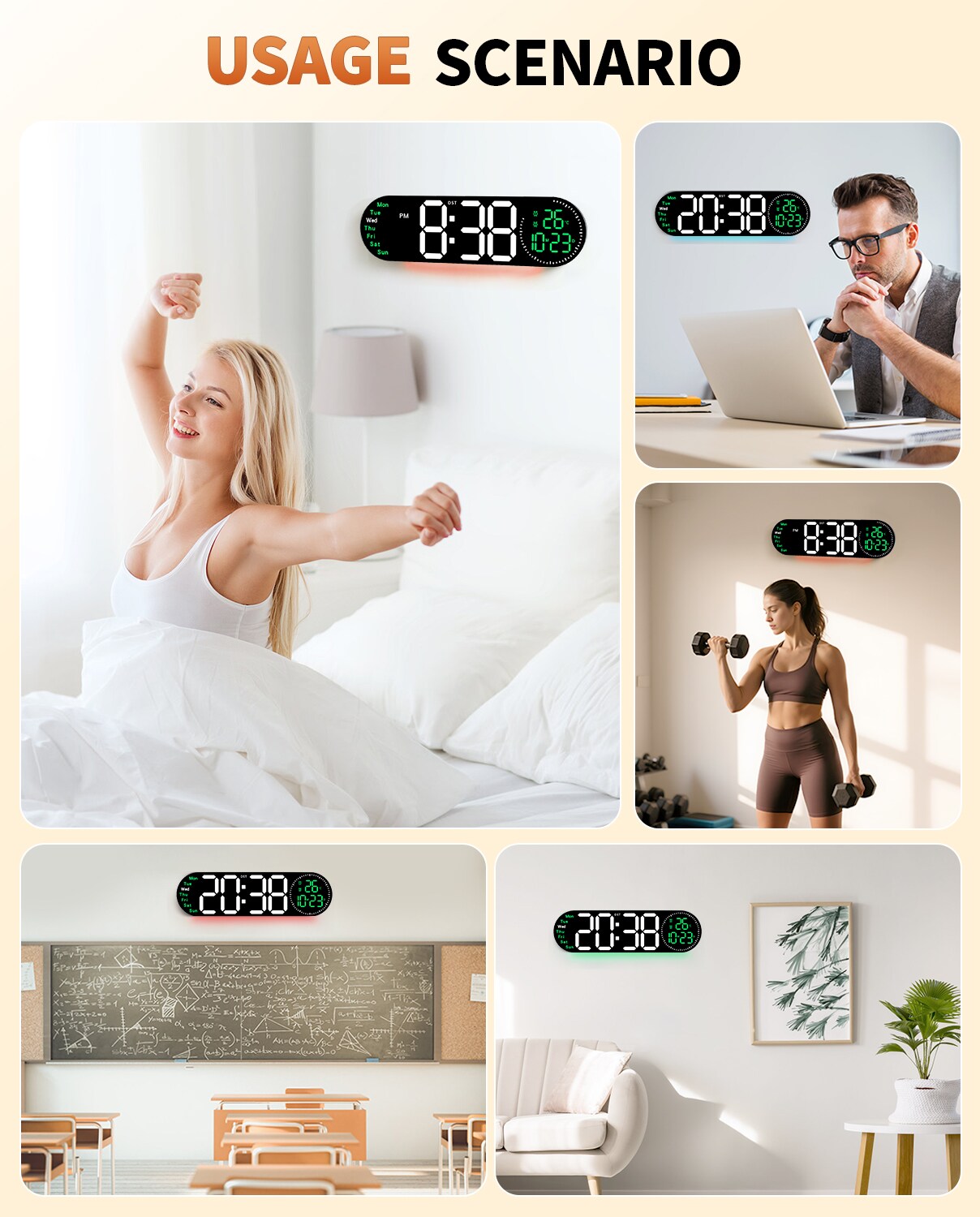 Unique Bargains S26031601UX1020 Indoor-Outdoor-Clocks - View #8