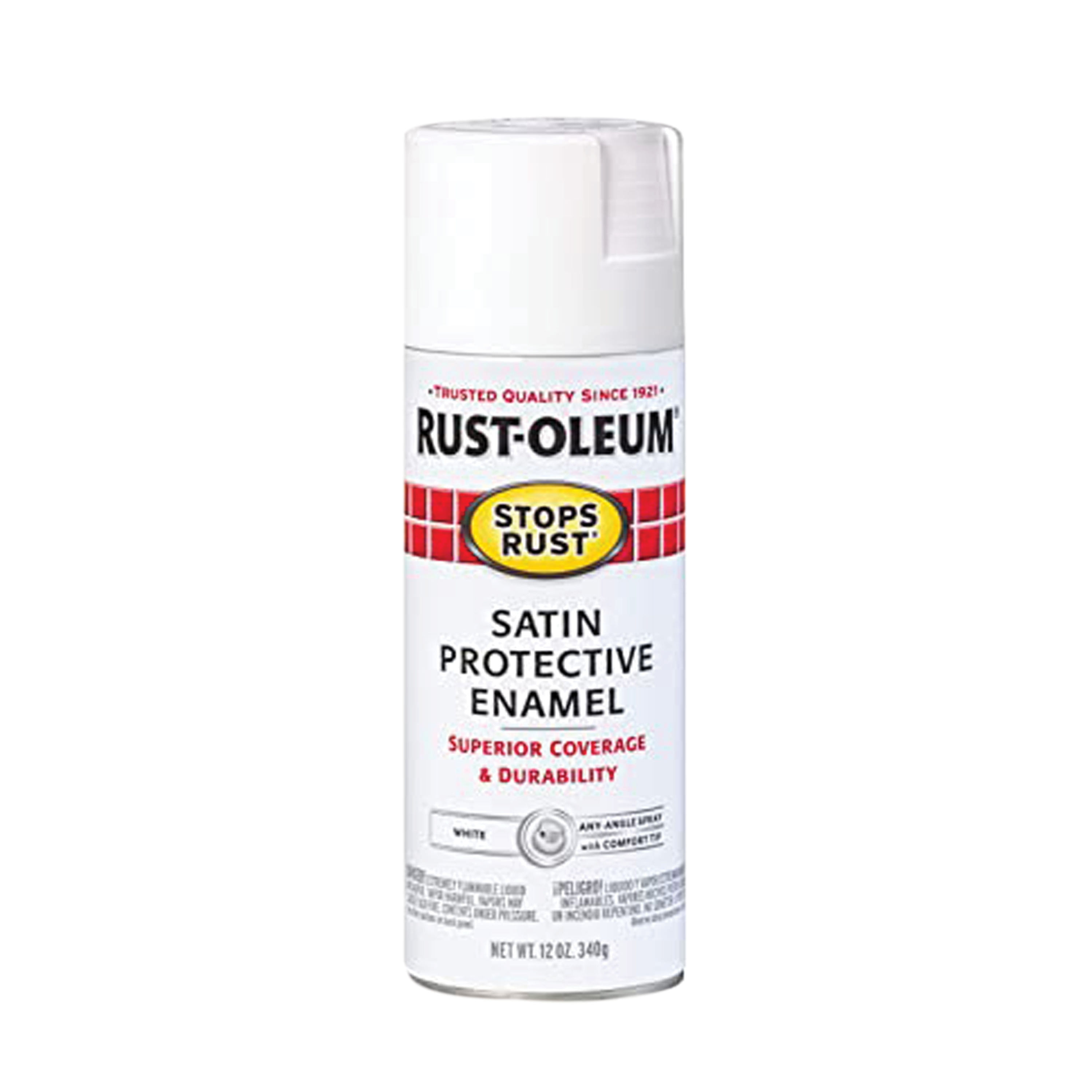 Rust-Oleum 245210 Universal Spray Paint Satin, White, 12 oz