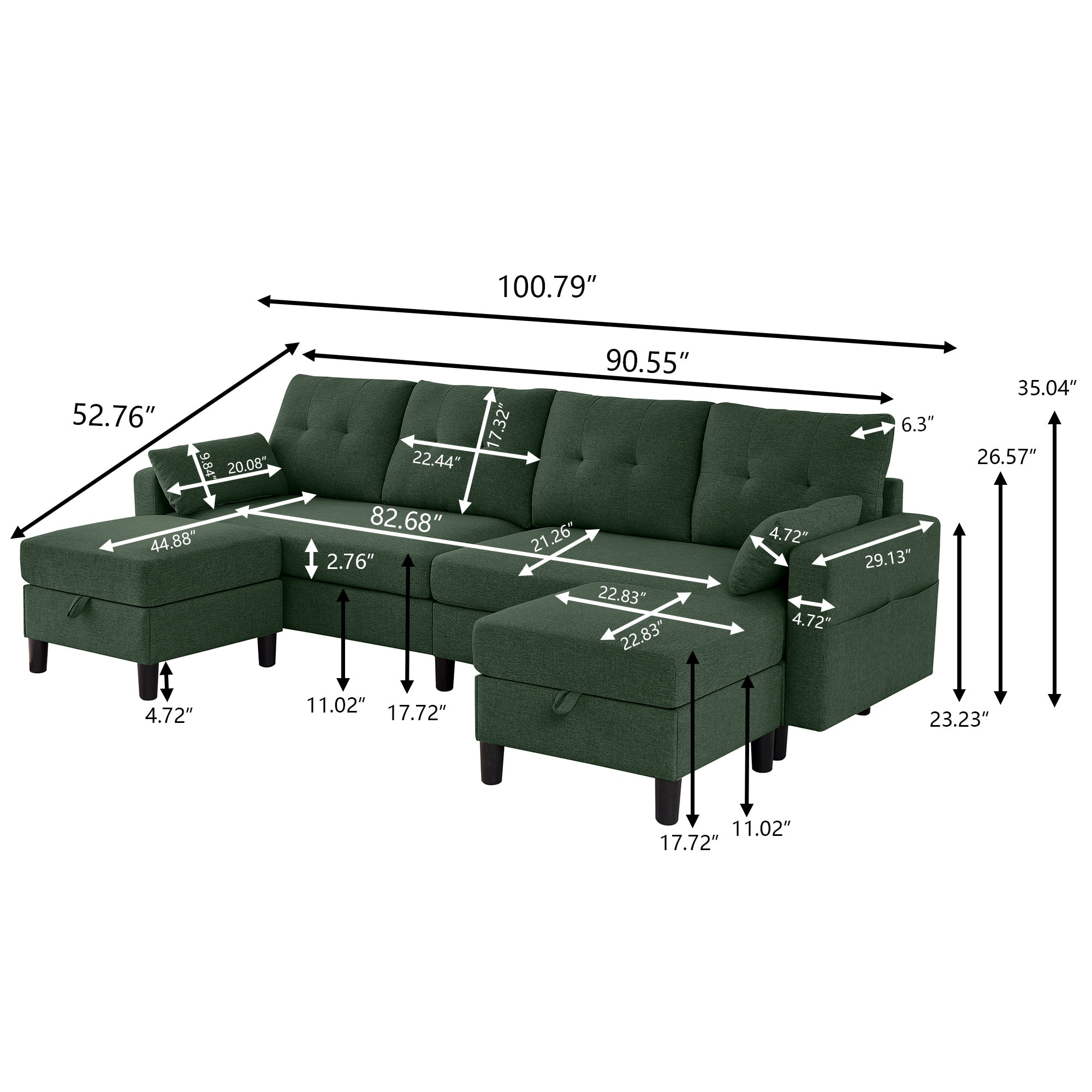 Jarenie YMX45GN Sofas-Loveseats - View #4