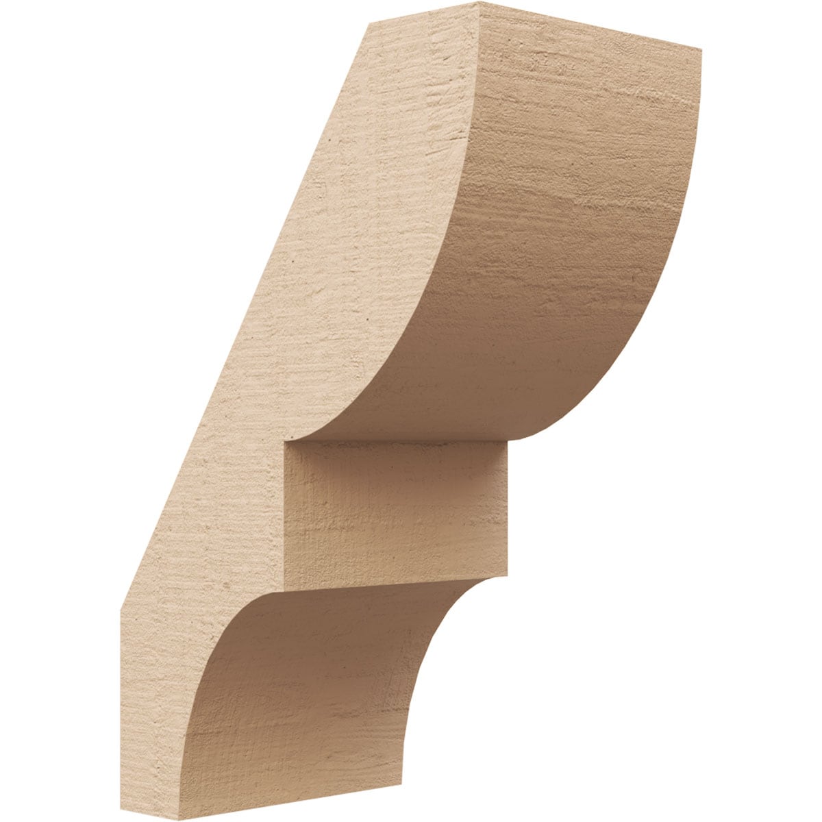 Ekena Millwork BRCUR05X08X12RIDRCPR 5-in x 12-in x 8-in Primed Urethane Ridgewood Rough Cedar TimberThane Knee Brace