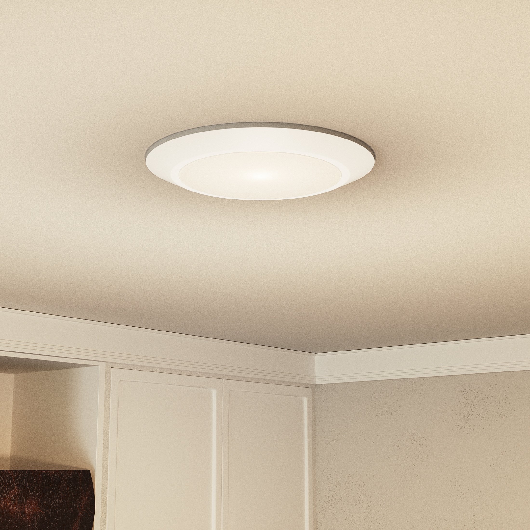 Quoizel VRG1612W Verge 1-Light 12-in White LED Flush Mount Light