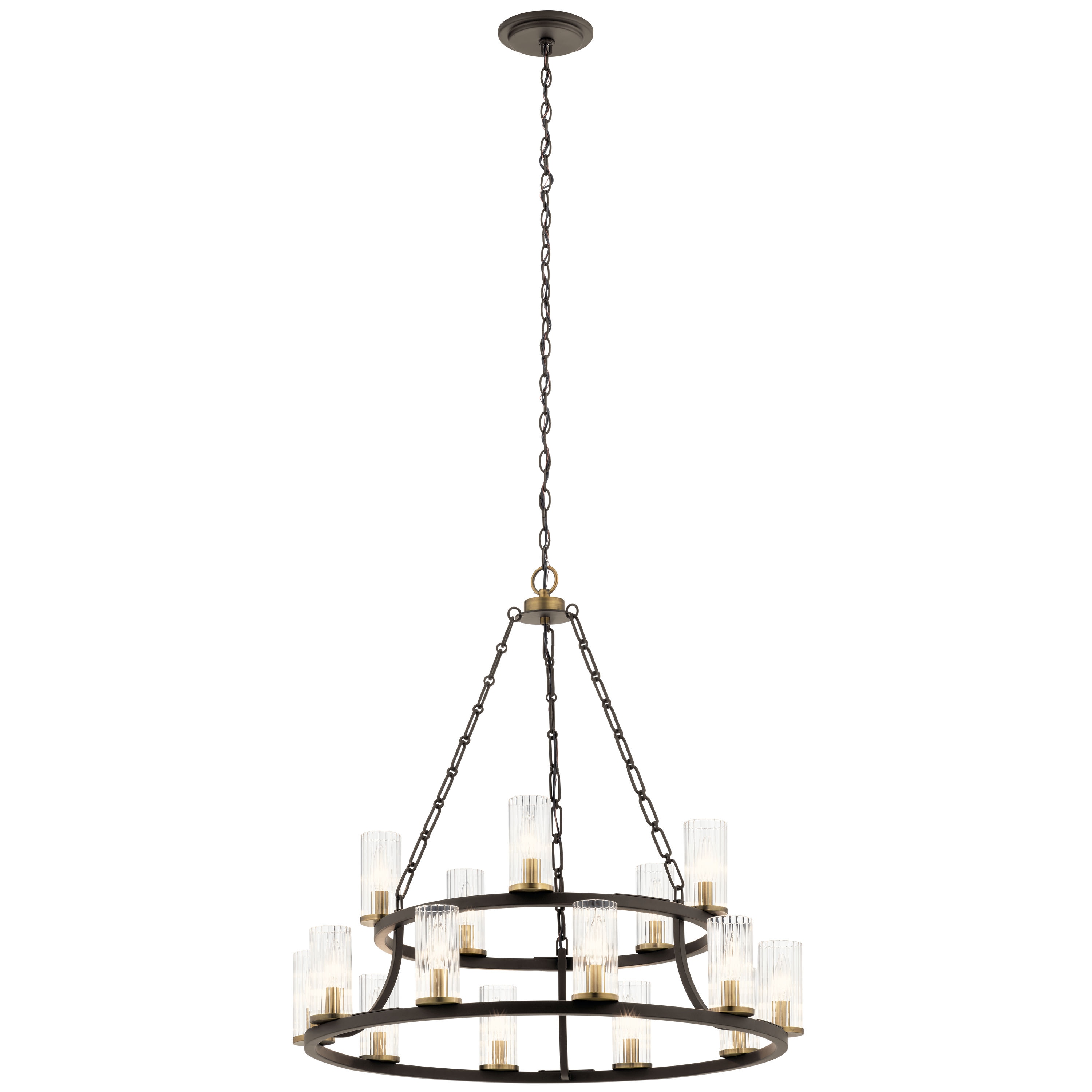 Kichler Mathias 6-Light Bronze Mid-century Chandelier