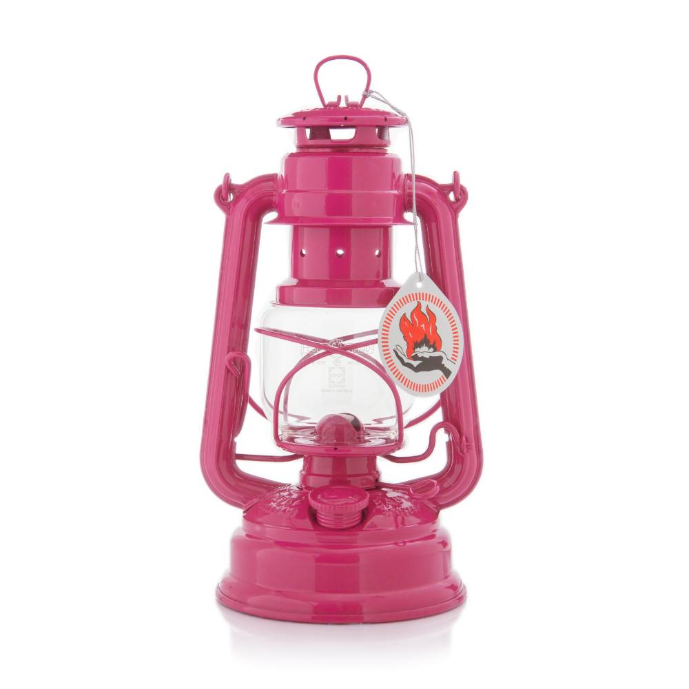 Lehman's 100012442 Feuerhand Outdoor Kerosene Fuel Lantern - German Made Weather Resistant 276 Galvanized Hurricane Lamp for Camping or Patio - 10 Inches - Telemagenta