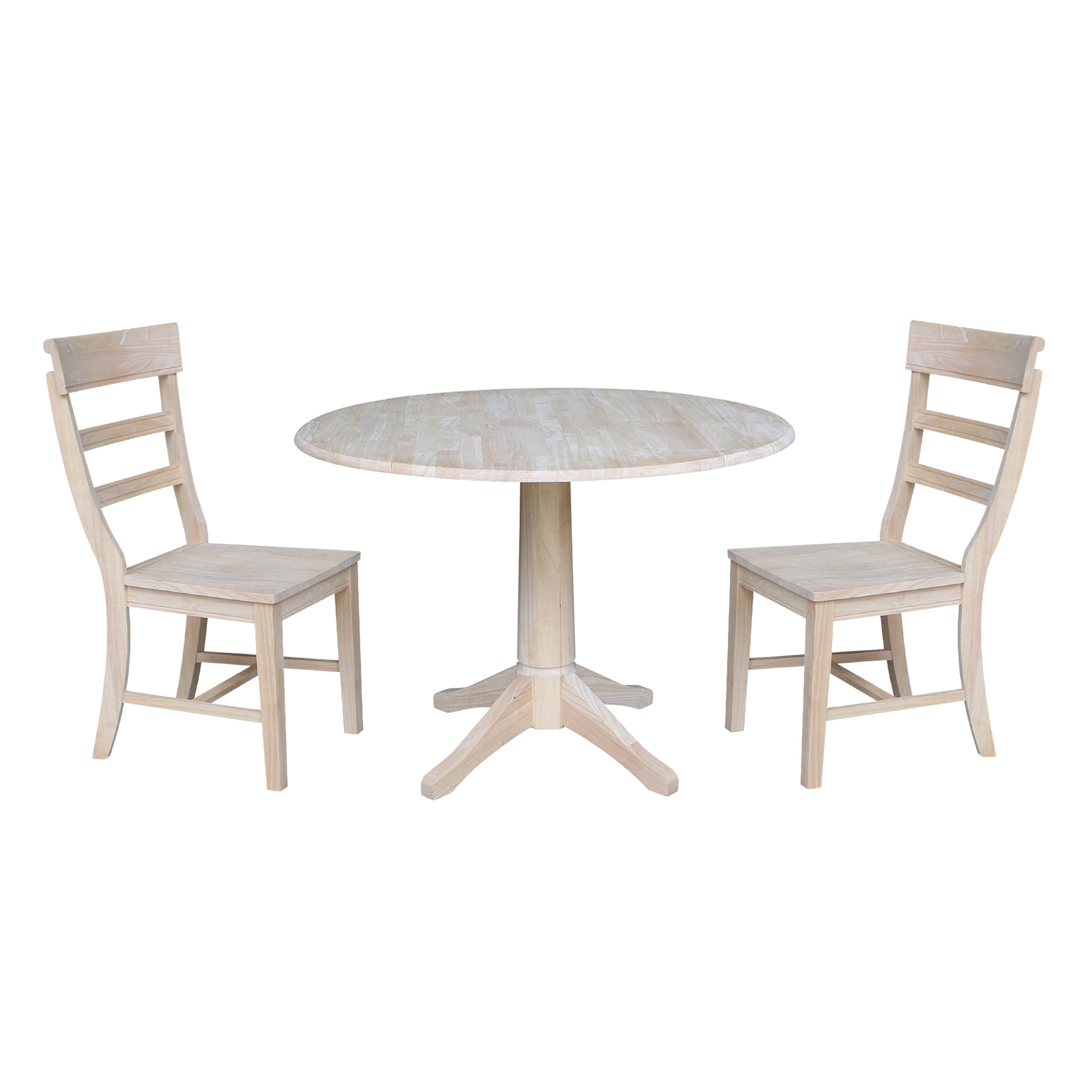 International Concepts K-42DPT-27-C36-2 Natural Casual Dining Room Set with Round Table (Seats 4)