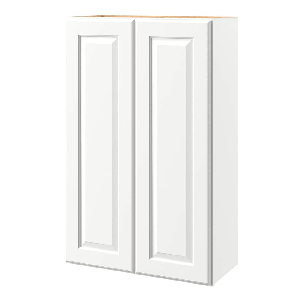 Tilson 27-in W x 42.125-in H x 12-in D Linen Wall Fully Assembled Cabinet (Raised Panel Square Door Style) in White | - allen + roth 280TS