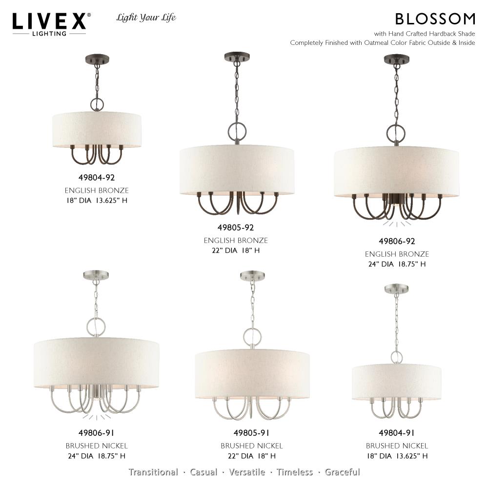 Livex Lighting Blossom 5-Light English Bronze Transitional Chandelier