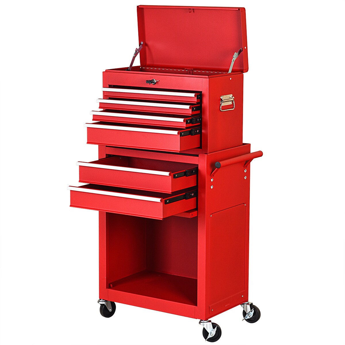 Goplus Costway 13-in W x 42.5-in H Steel Red Freestanding Utility ...