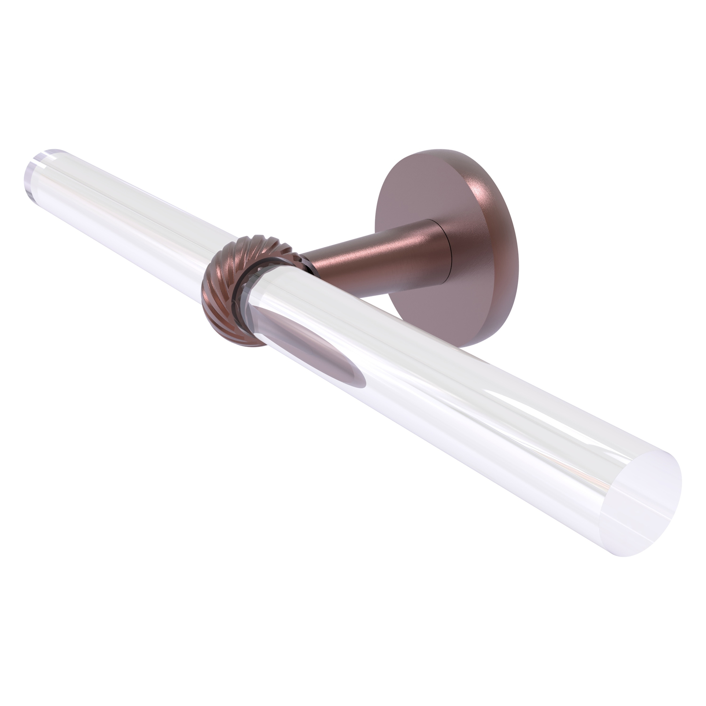 Allied Brass CV-HTBT-2-CA Clearview 18-in Antique Copper Wall mount Double Towel Bar