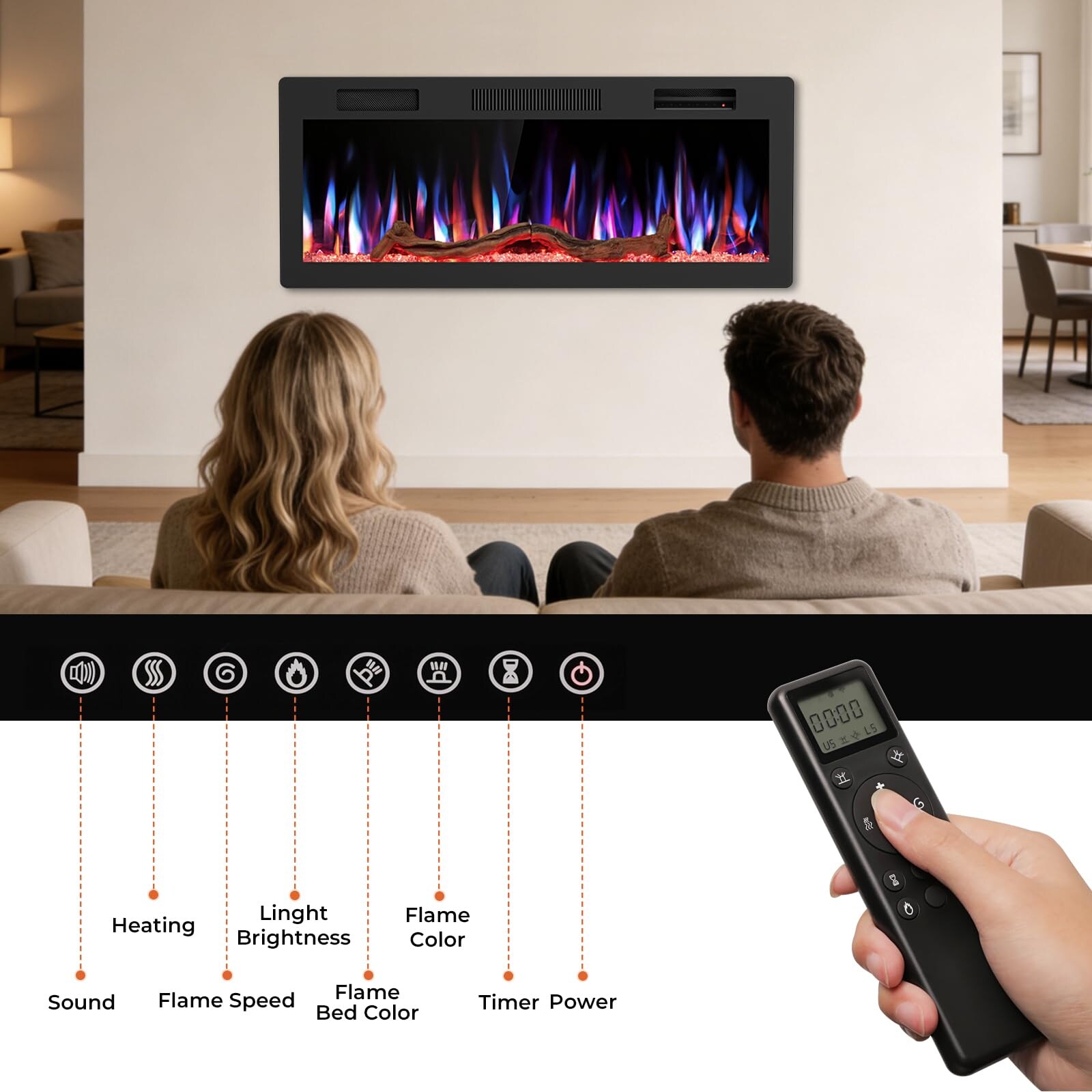 COWSAR LS00426HEF0 Electric-Fireplaces - View #7