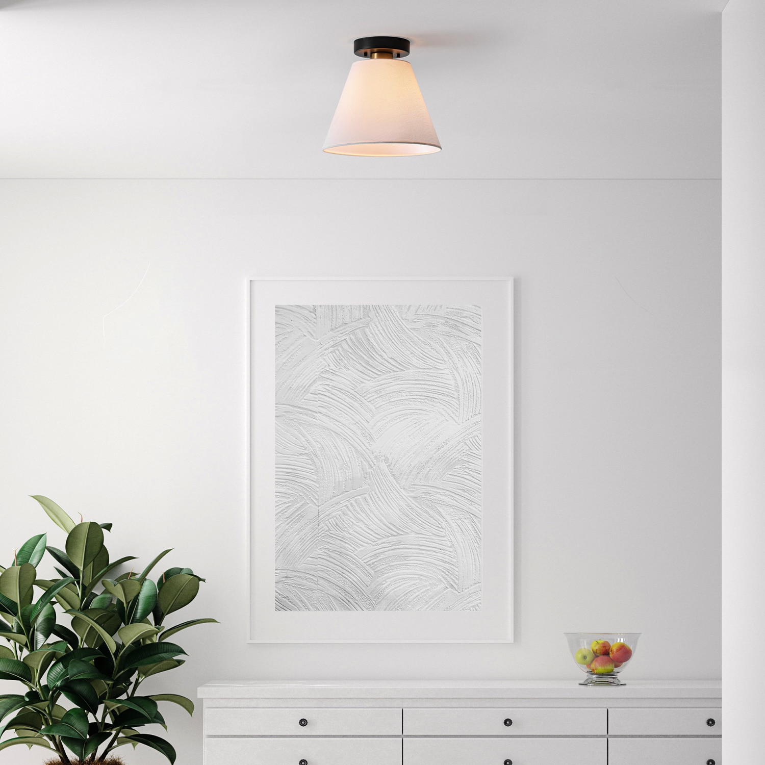 Globe Electric 91009830 1 -Light 10-in Matte Black Semi Flush Mount Light